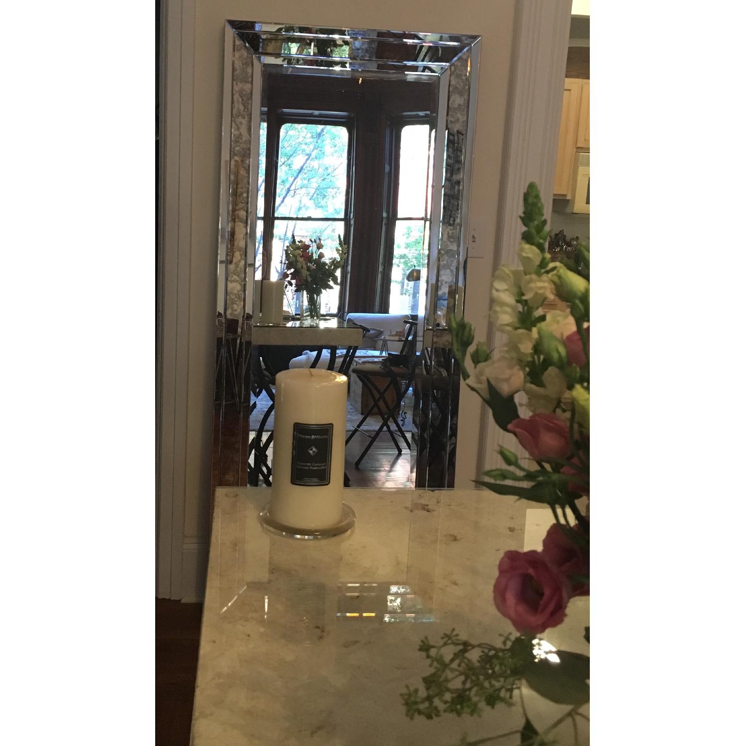 Oversized Standing Mirror in Silver Finish - image-1