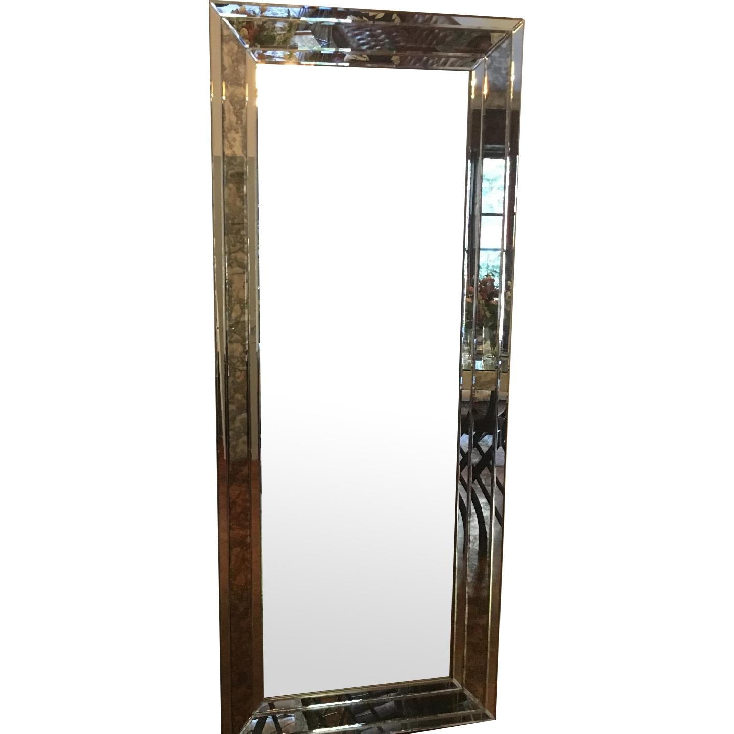 Oversized Standing Mirror in Silver Finish - image-0