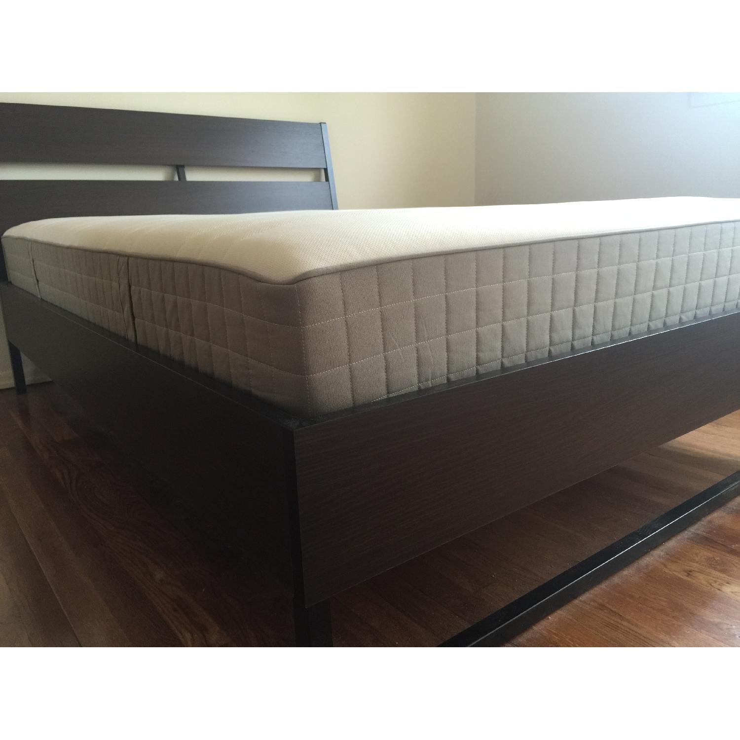 Ikea Trysil Bed Frame in Dark Brown w/ Lury - AptDeco Ikea Trysil Bed Frame in Dark Brown w/ Lury - AptDeco