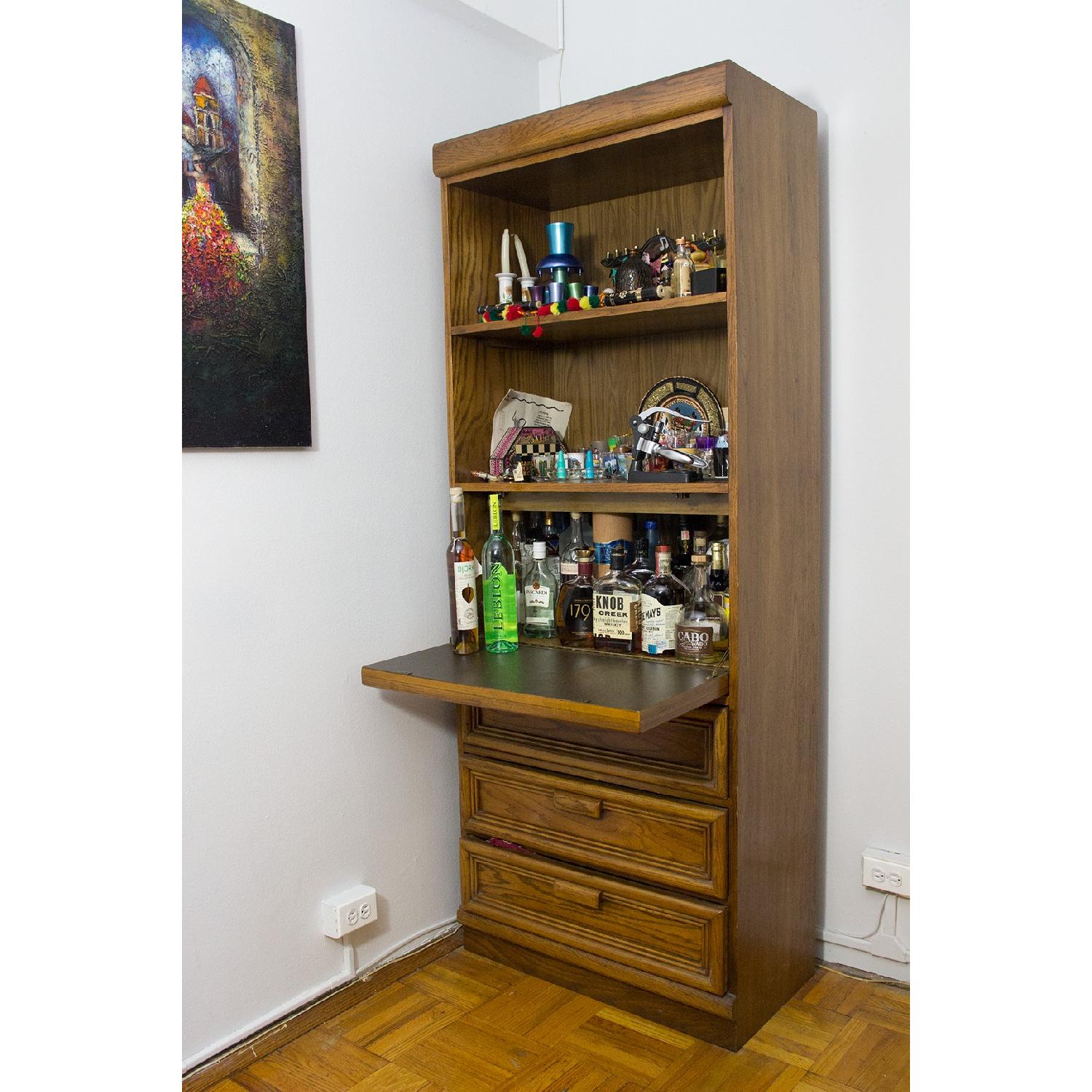 Vintage Bar w/ Drawers & Shelves - image-1