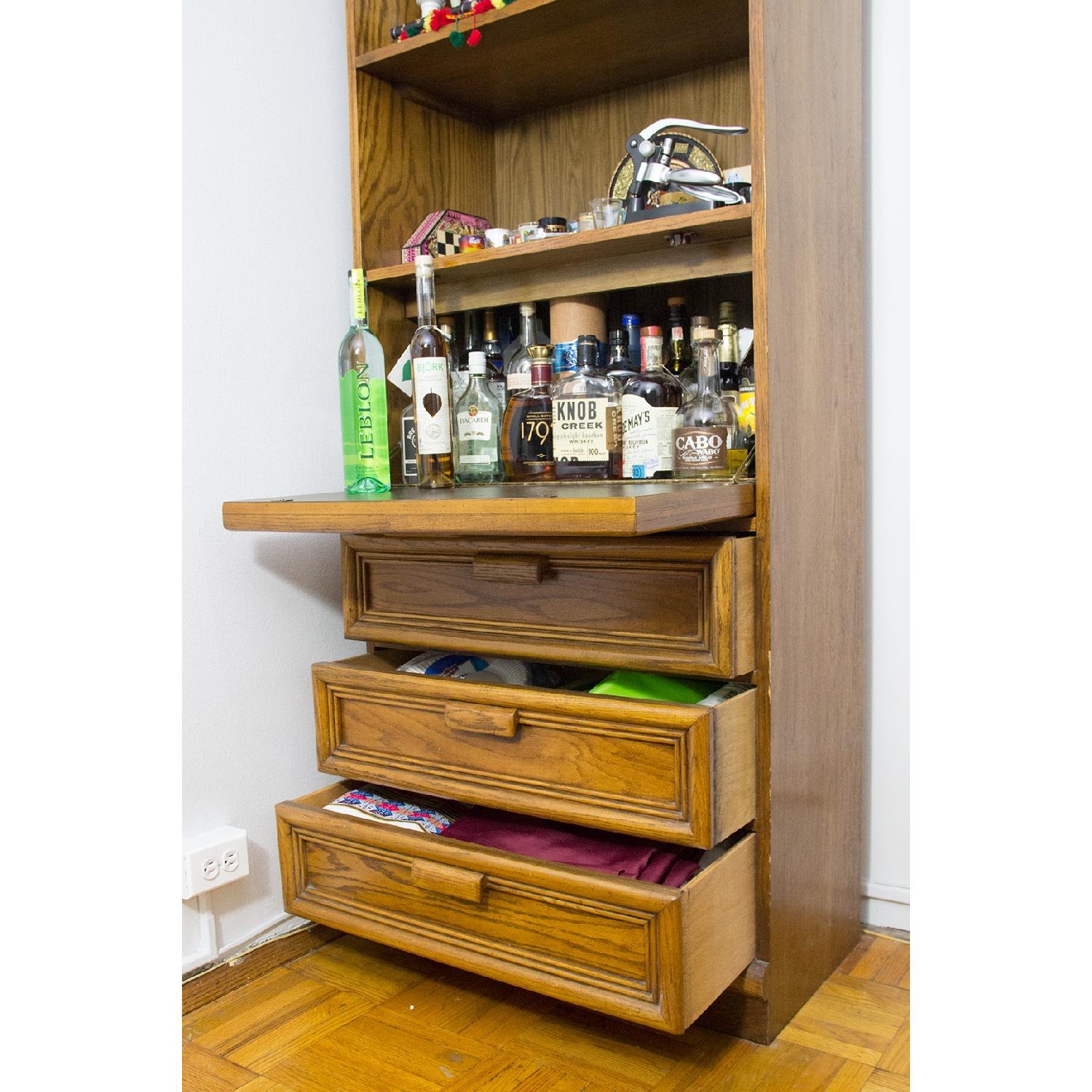 Vintage Bar w/ Drawers & Shelves - image-7