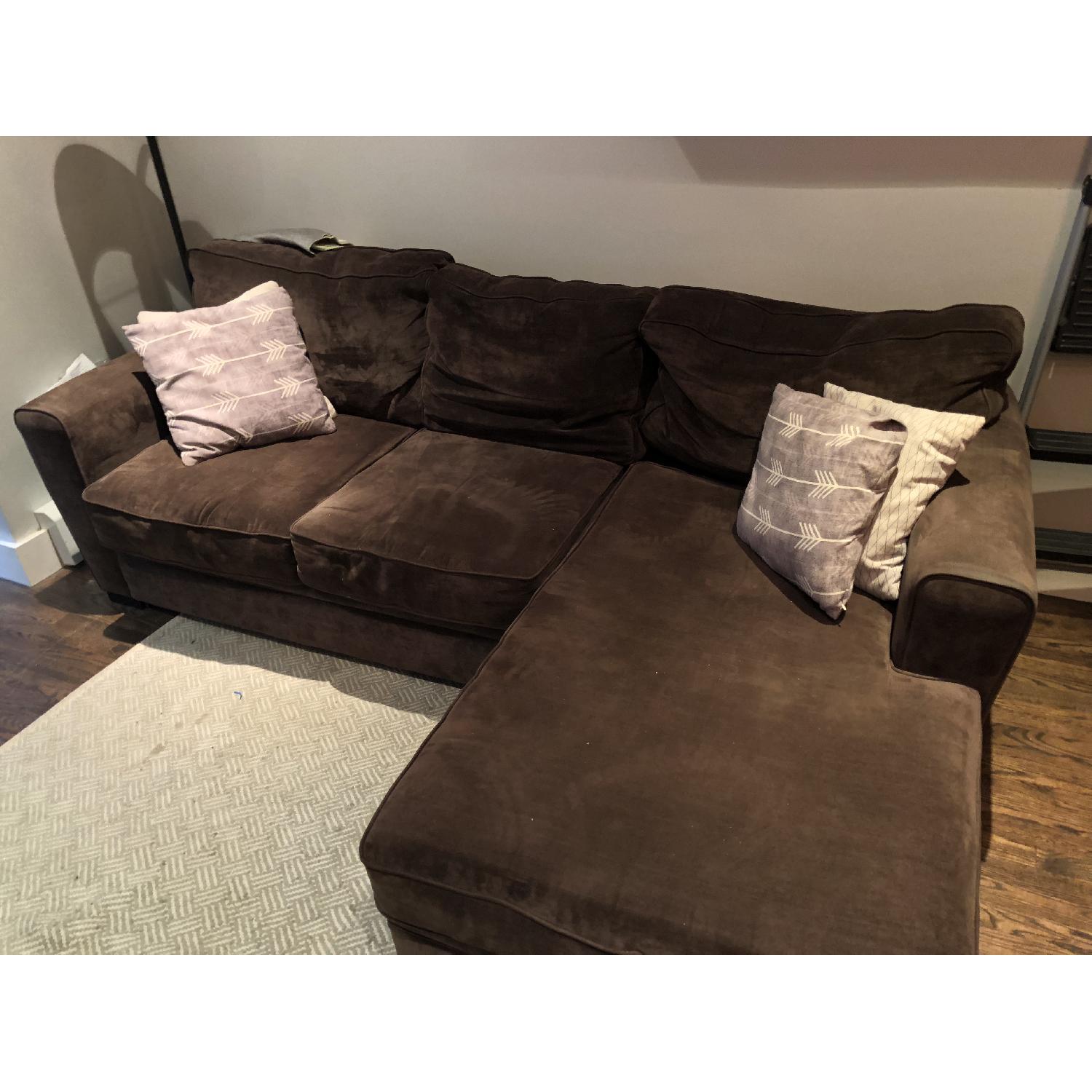 Raymour & Flanigan Artemis 2 Piece Sectional w/ Chaise - AptDeco