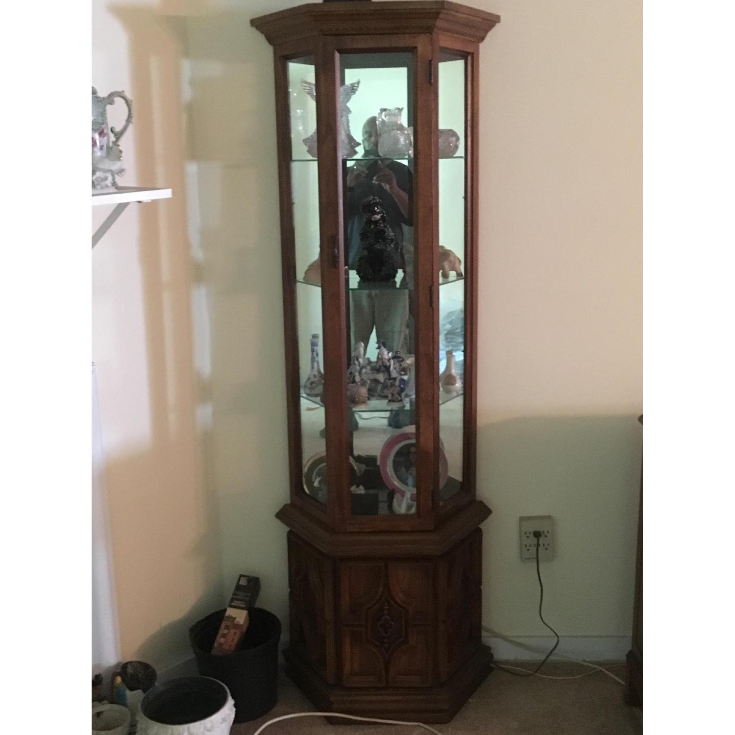 Antique Corner Display Cabinet - image-2
