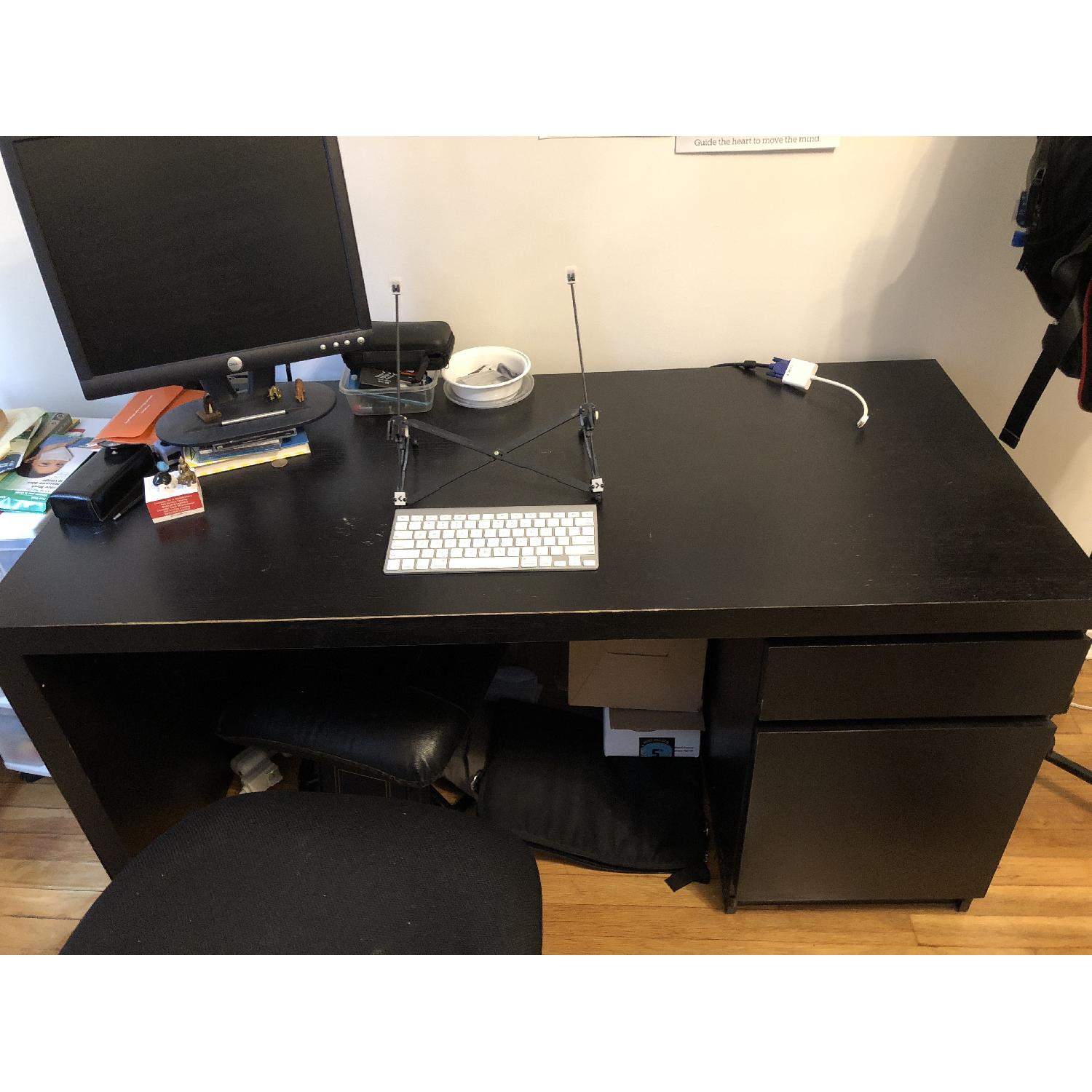 Ikea Malm Black Desk - AptDeco
