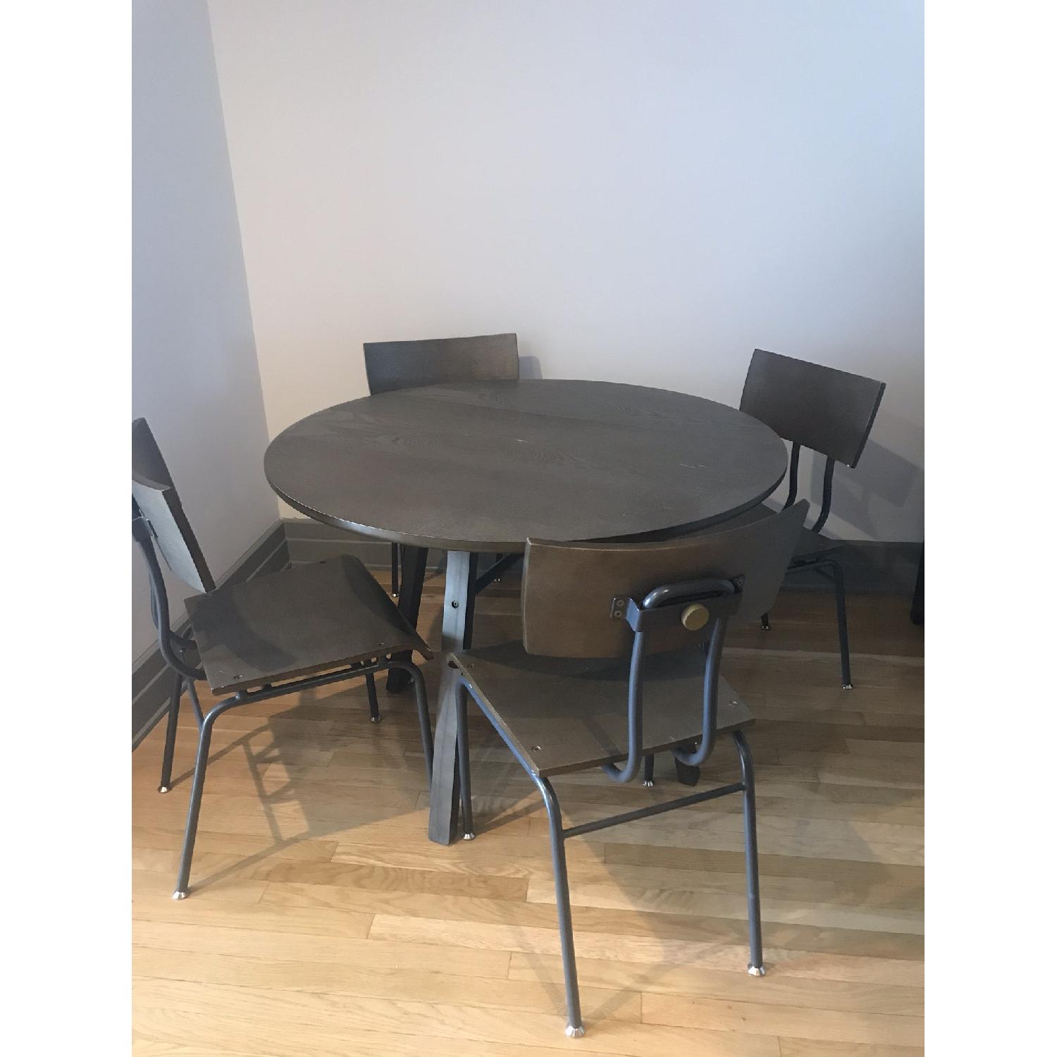 Crate & Barrel Scholar Dining Table w/ 4 Chairs - image-3
