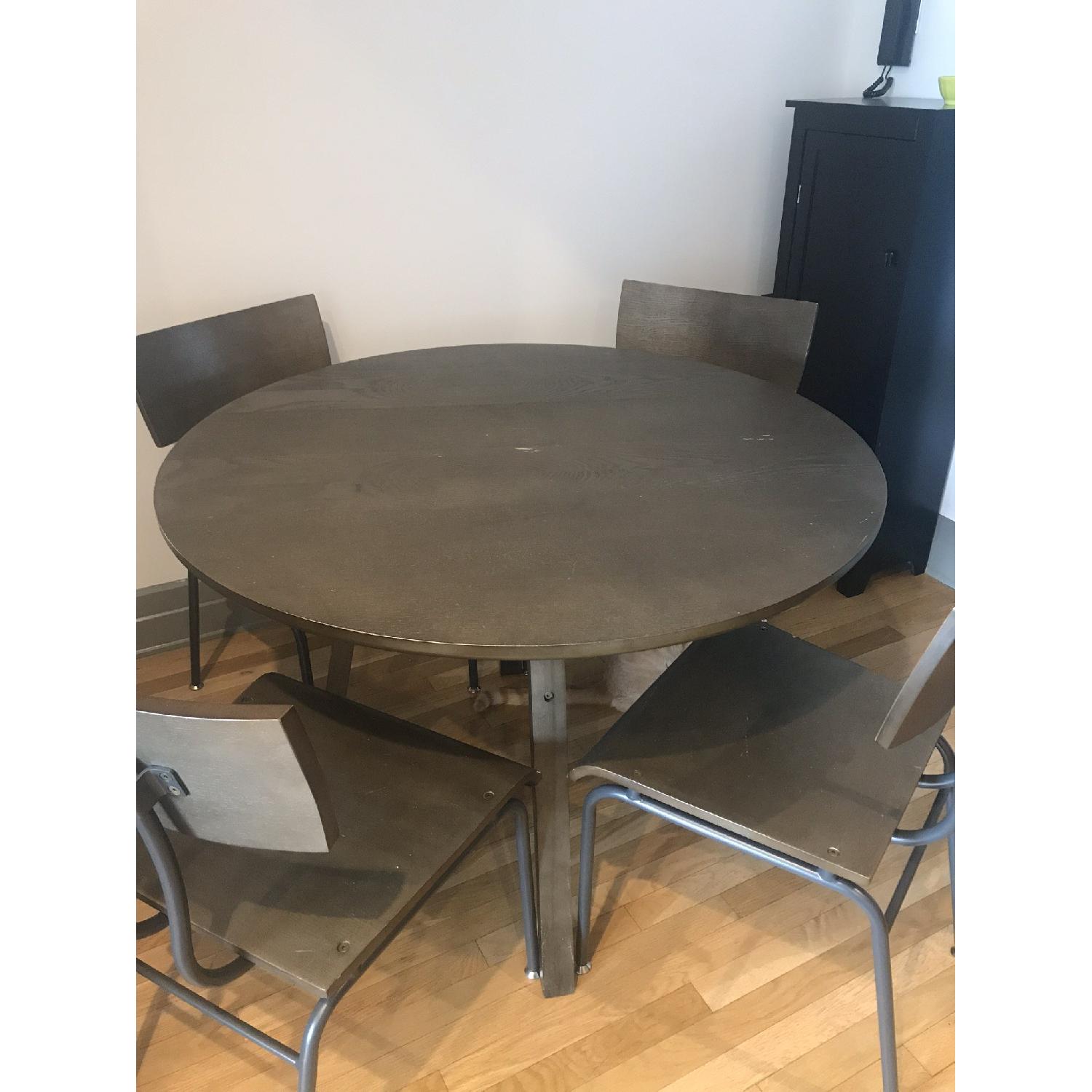 Crate & Barrel Scholar Dining Table w/ 4 Chairs - image-5