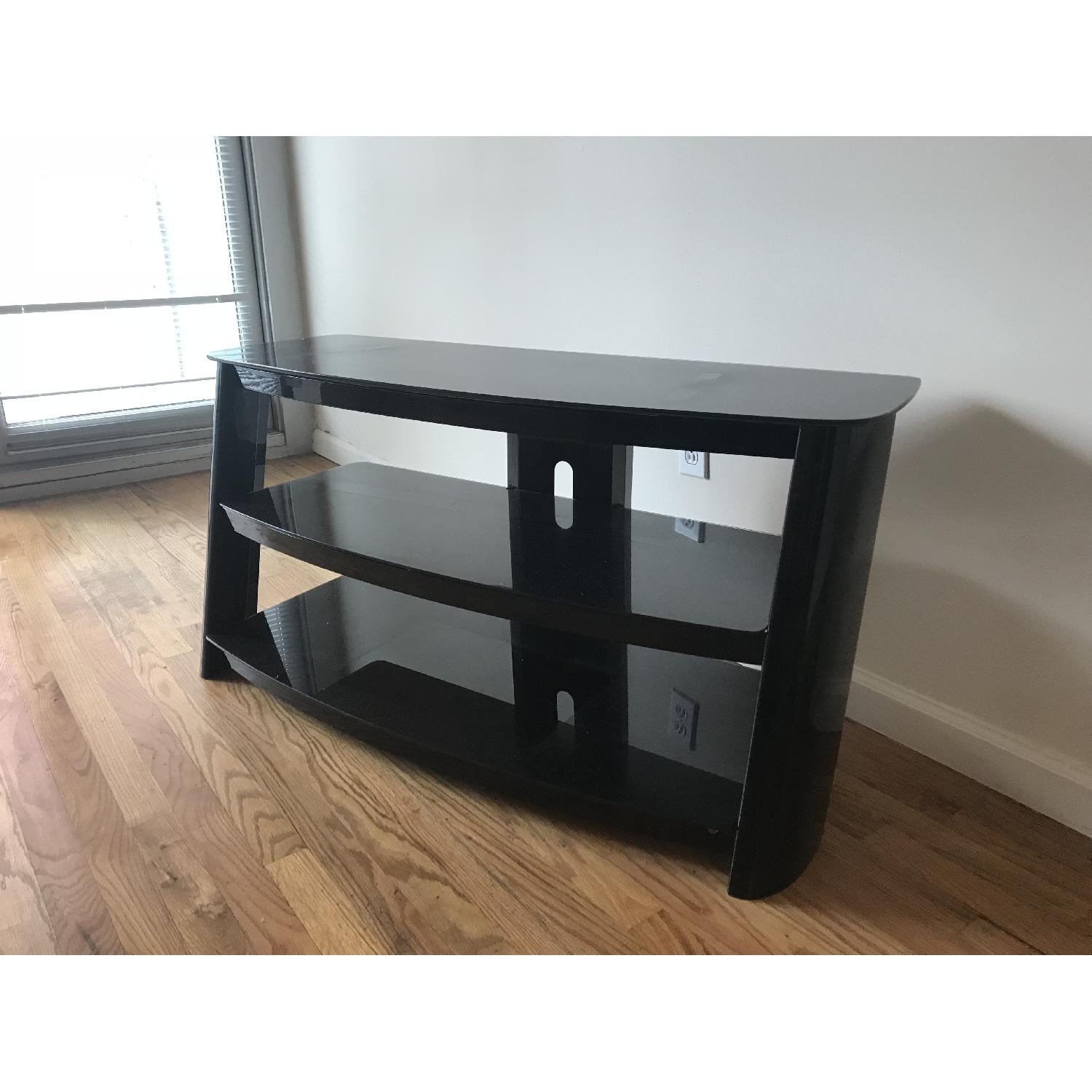 Z-Line Designs Black Glass 2-Shelf Media Storage - image-1