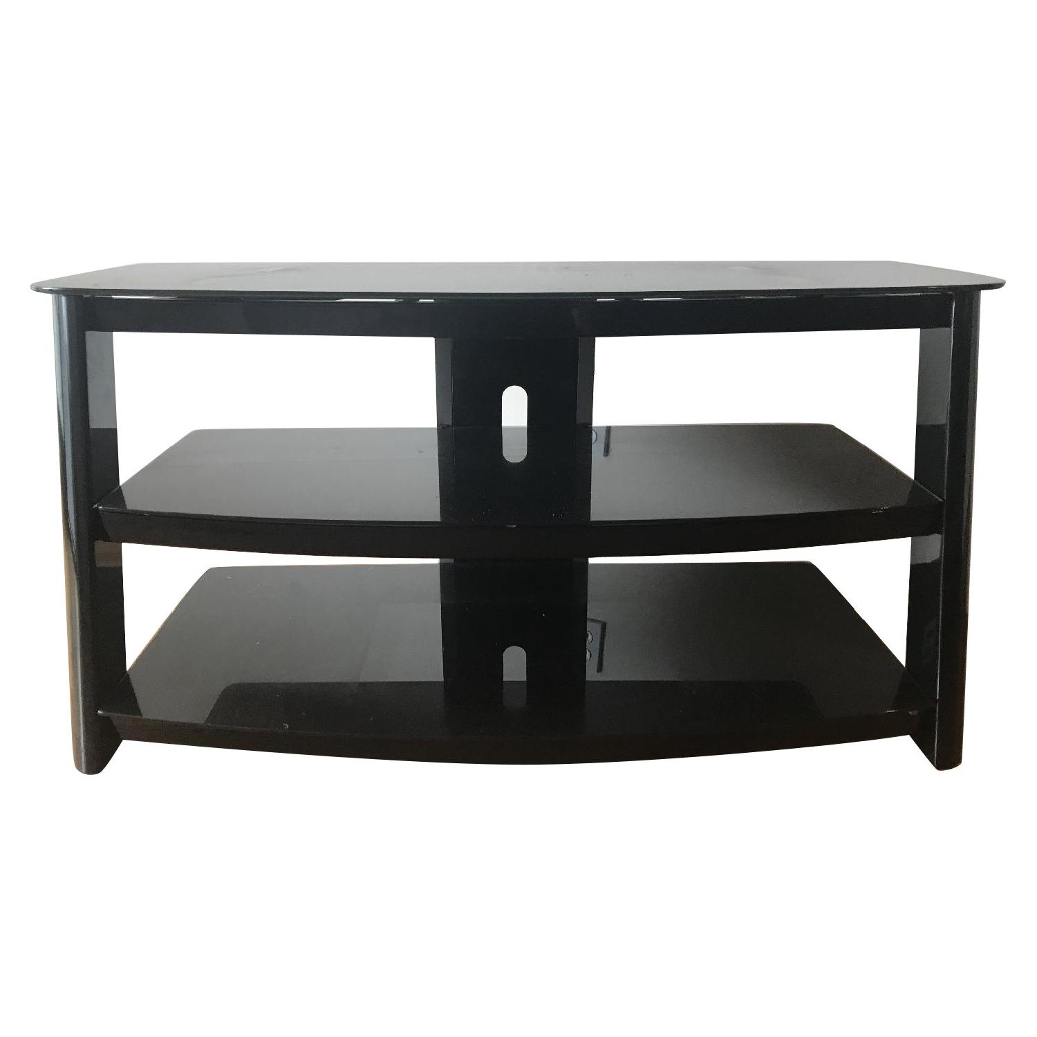 Z-Line Designs Black Glass 2-Shelf Media Storage - image-0