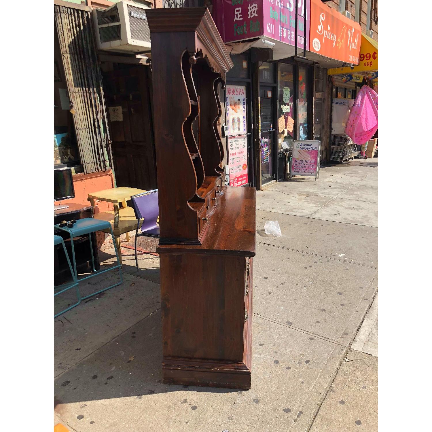 Ethan Allen Solid Wood Dresser w/ Mirrored Hutch - image-5