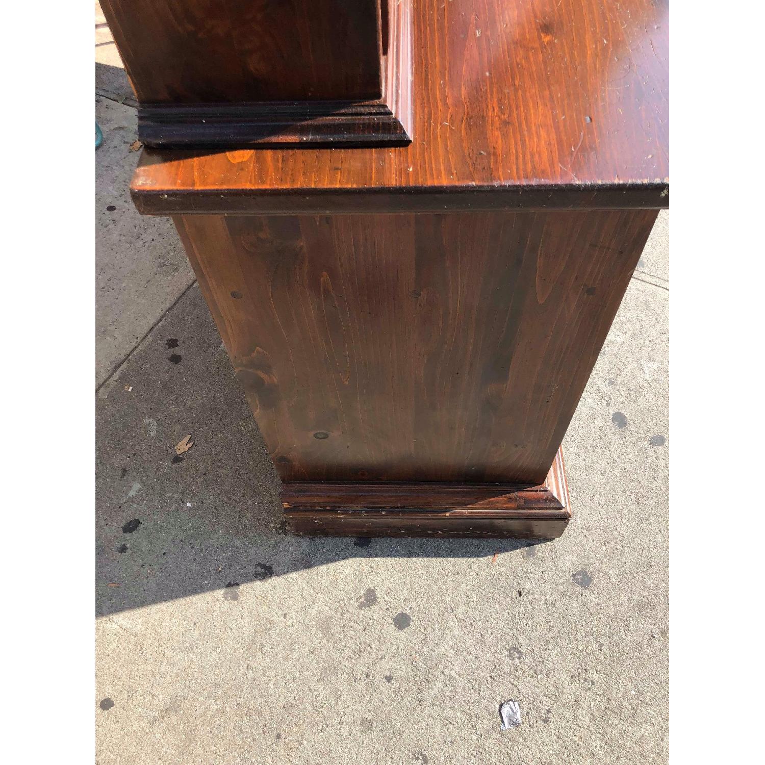 Ethan Allen Solid Wood Dresser w/ Mirrored Hutch - image-7