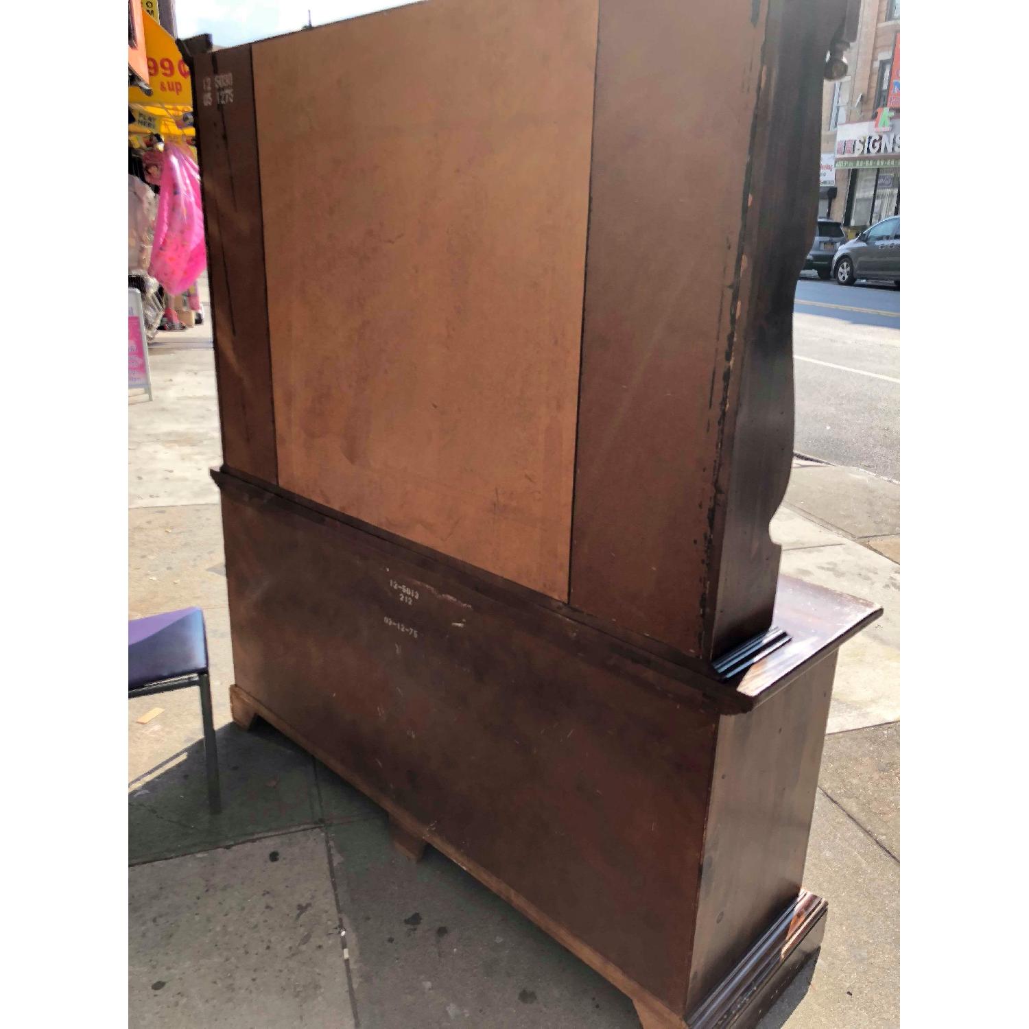 Ethan Allen Solid Wood Dresser w/ Mirrored Hutch - image-8