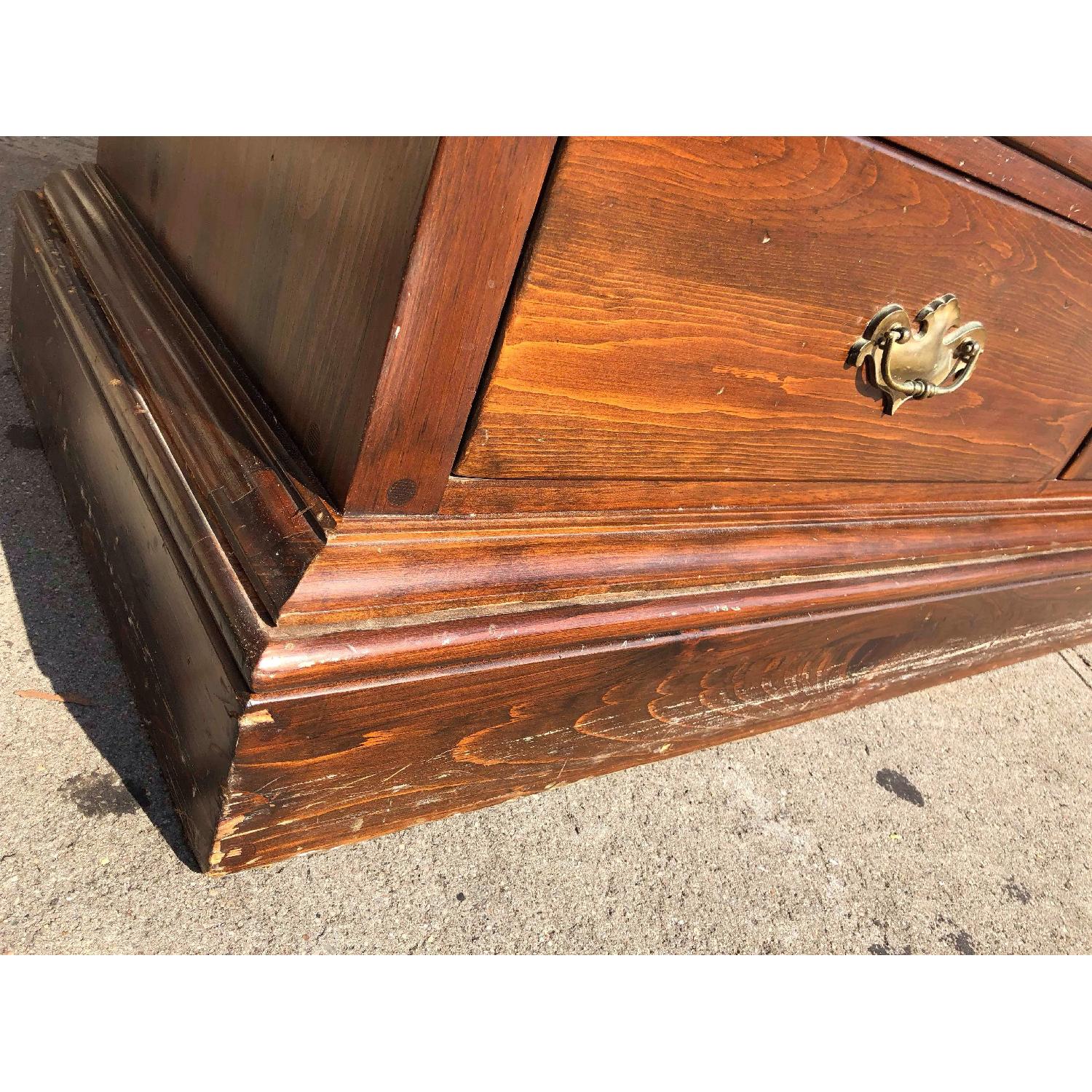 Ethan Allen Solid Wood Dresser w/ Mirrored Hutch - image-11