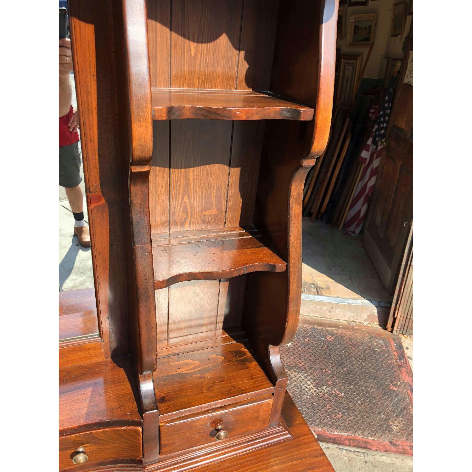 Ethan Allen Solid Wood Dresser w/ Mirrored Hutch - image-28