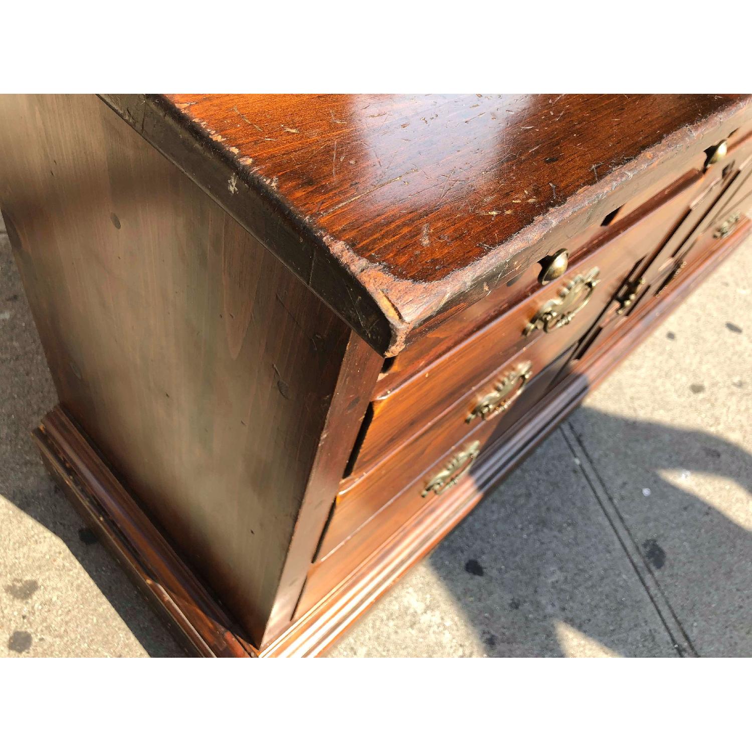 Ethan Allen Solid Wood Dresser w/ Mirrored Hutch - image-29