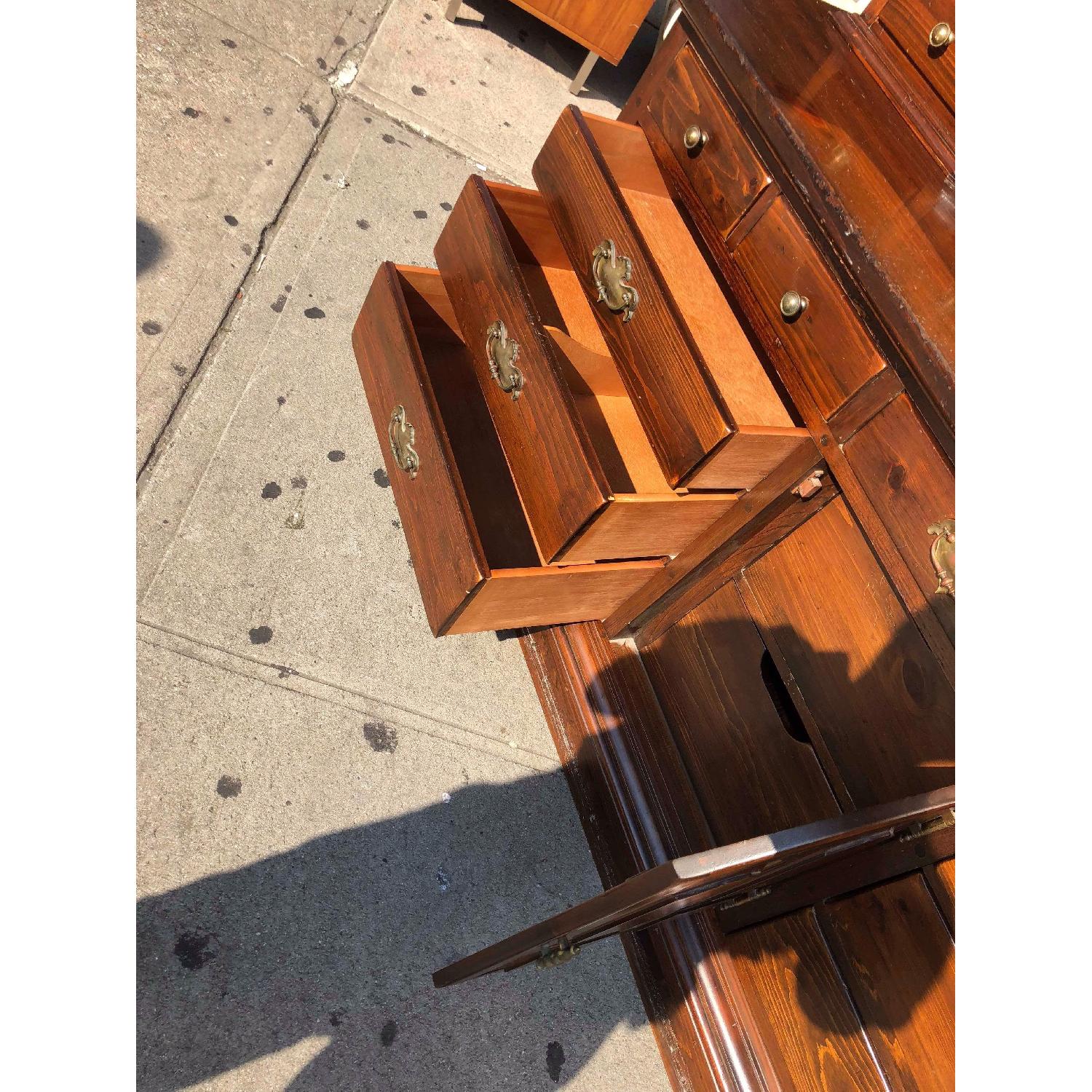 Ethan Allen Solid Wood Dresser w/ Mirrored Hutch - image-31