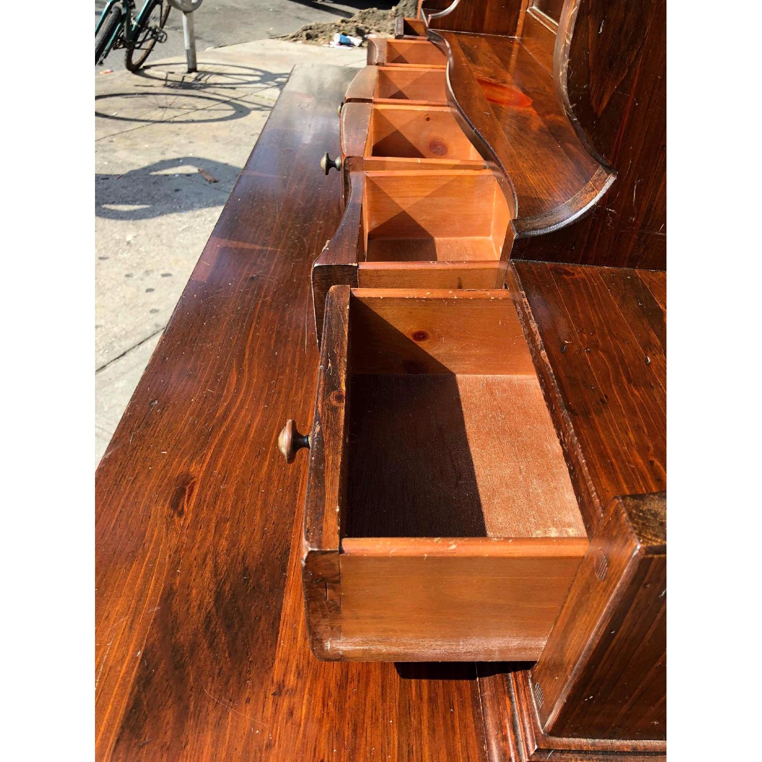 Ethan Allen Solid Wood Dresser w/ Mirrored Hutch - image-34