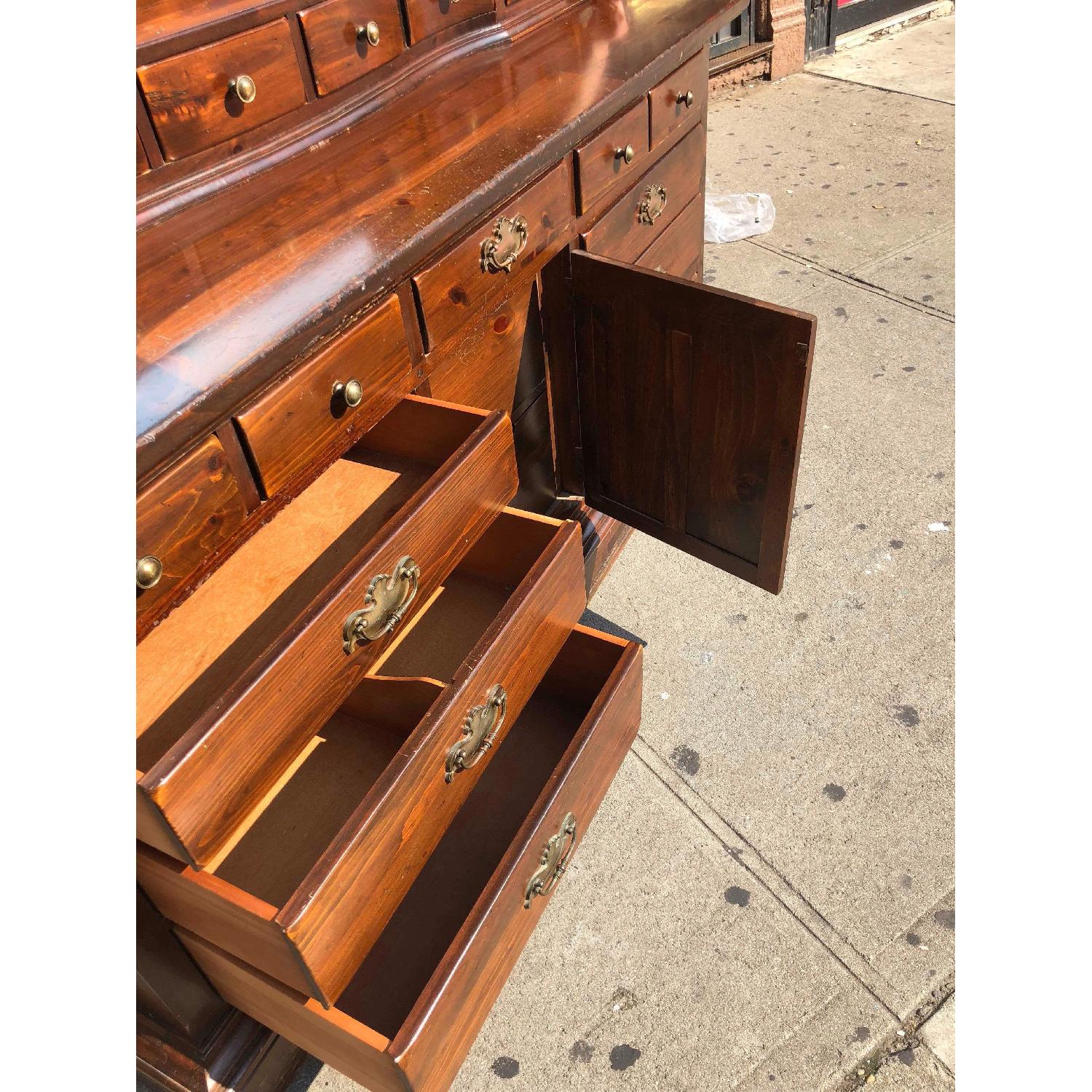 Ethan Allen Solid Wood Dresser w/ Mirrored Hutch - image-38