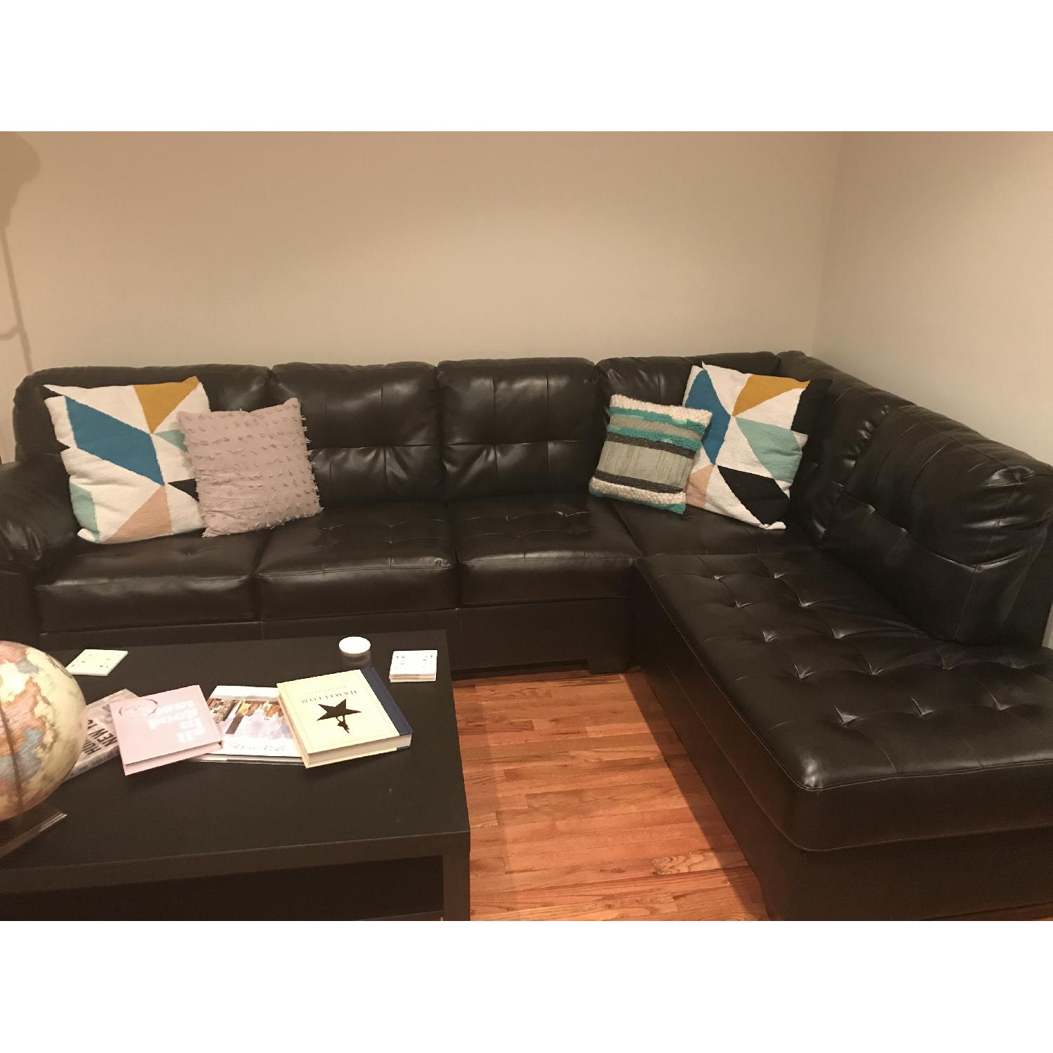 Ashley Alliston DuraBlend Black Sectional Sofa - image-1