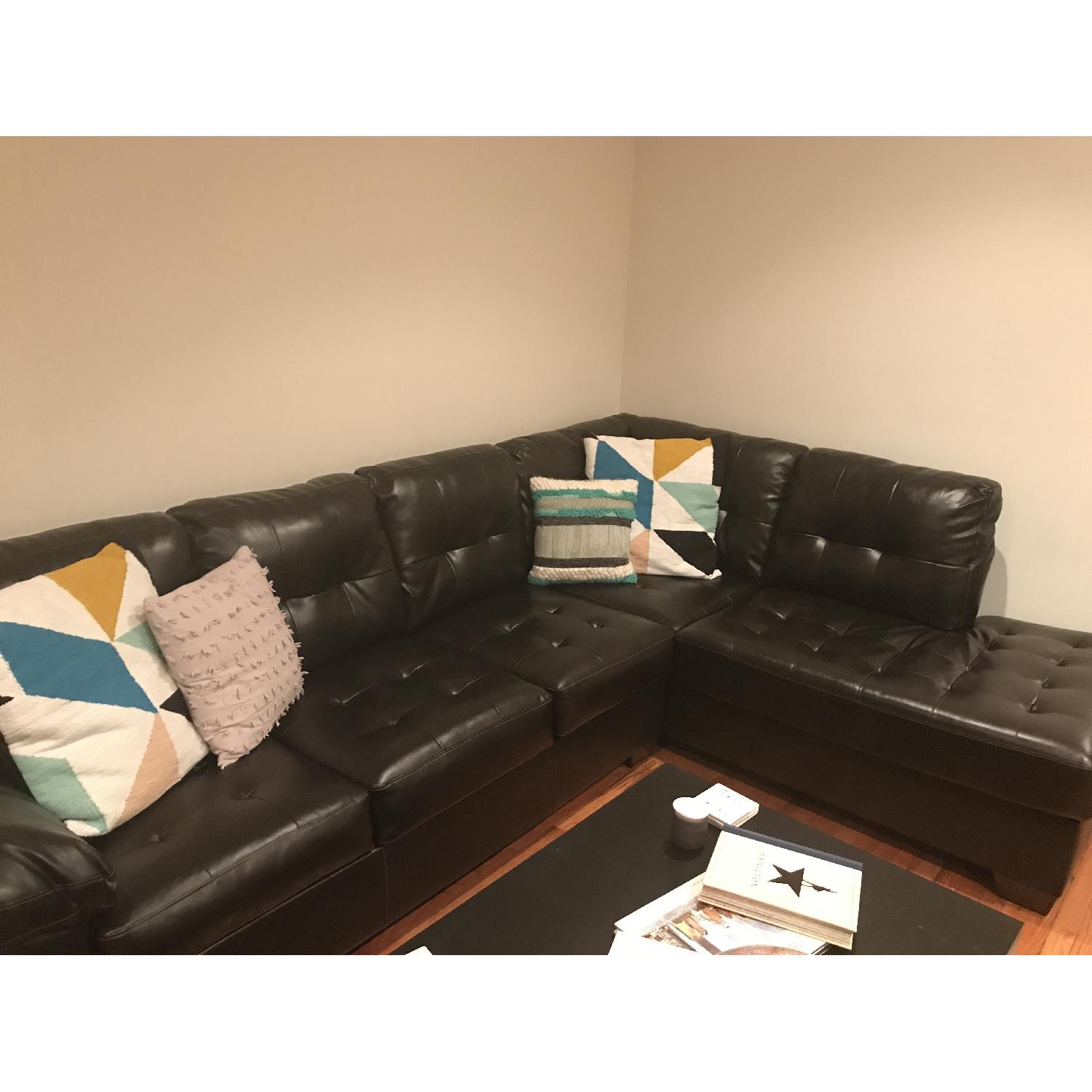 Ashley Alliston DuraBlend Black Sectional Sofa - image-2