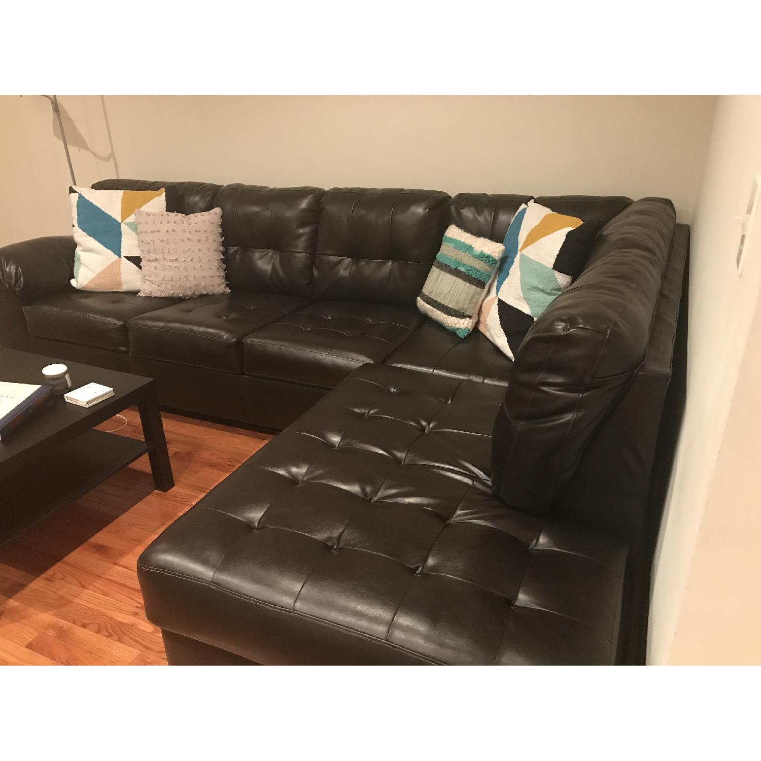 Ashley Alliston DuraBlend Black Sectional Sofa - image-3