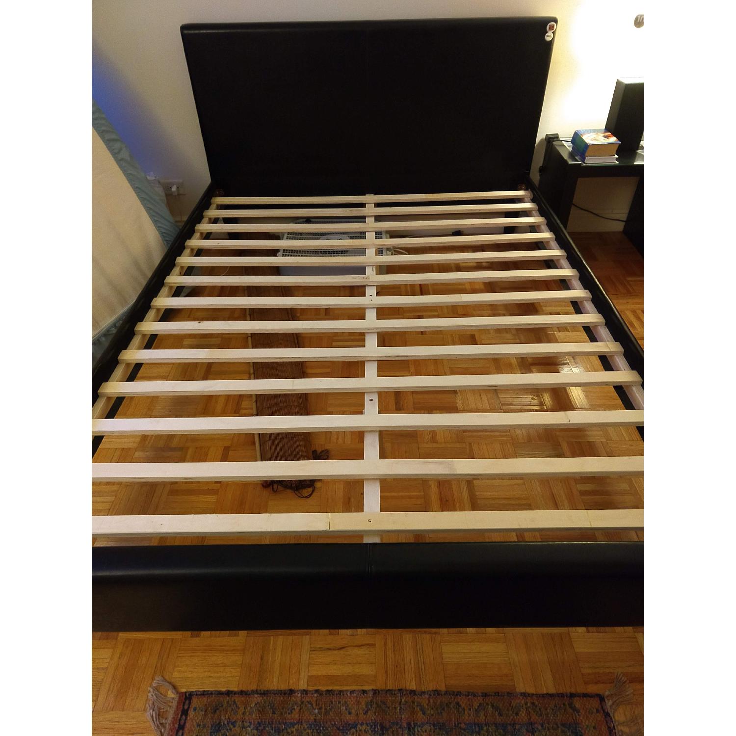 Premier Zurich Black Faux Leather Platform Bed - image-2