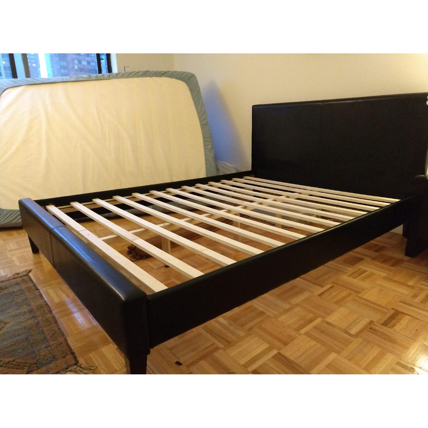 Premier Zurich Black Faux Leather Platform Bed - image-3