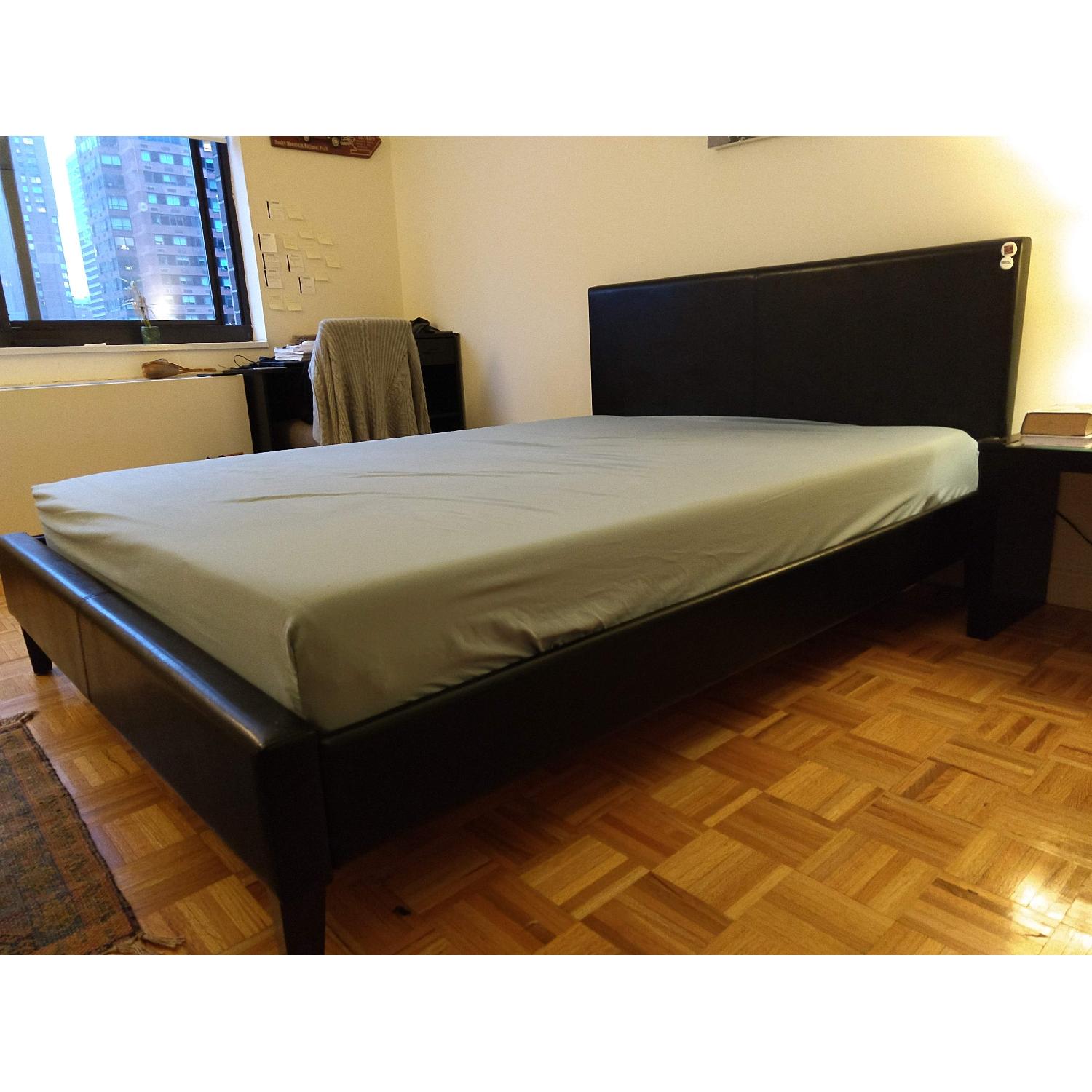 Premier Zurich Black Faux Leather Platform Bed - image-4