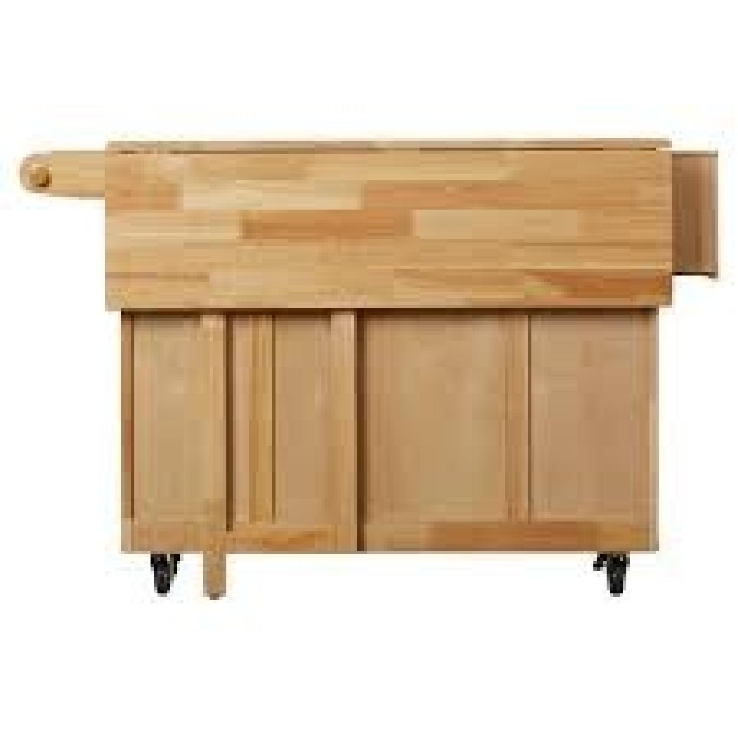 August Grove Epping Kitchen Island w/ Wood Top & Drop-Leaf - image-2