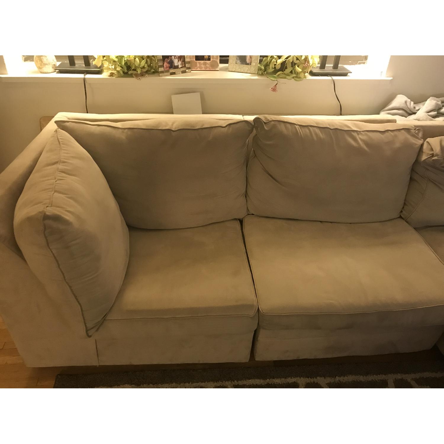Bob's 3 Piece Faux Suede Sectional Sofa - image-2