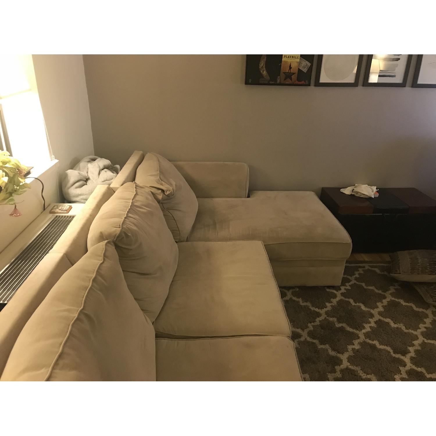 Bob's 3 Piece Faux Suede Sectional Sofa - image-3