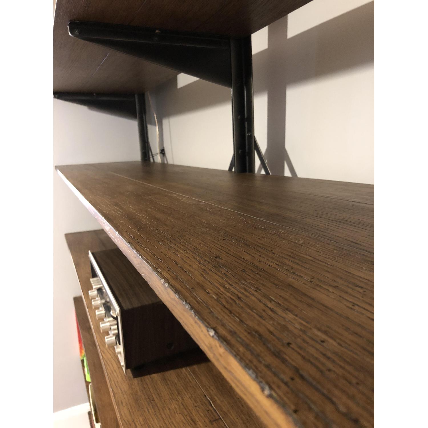 Restoration Hardware Oak & Iron Shelving - image-4