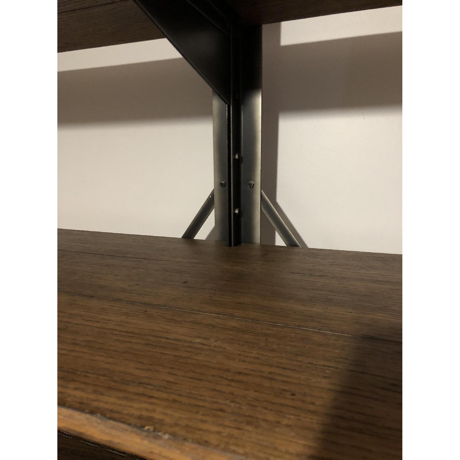 Restoration Hardware Oak & Iron Shelving - image-6