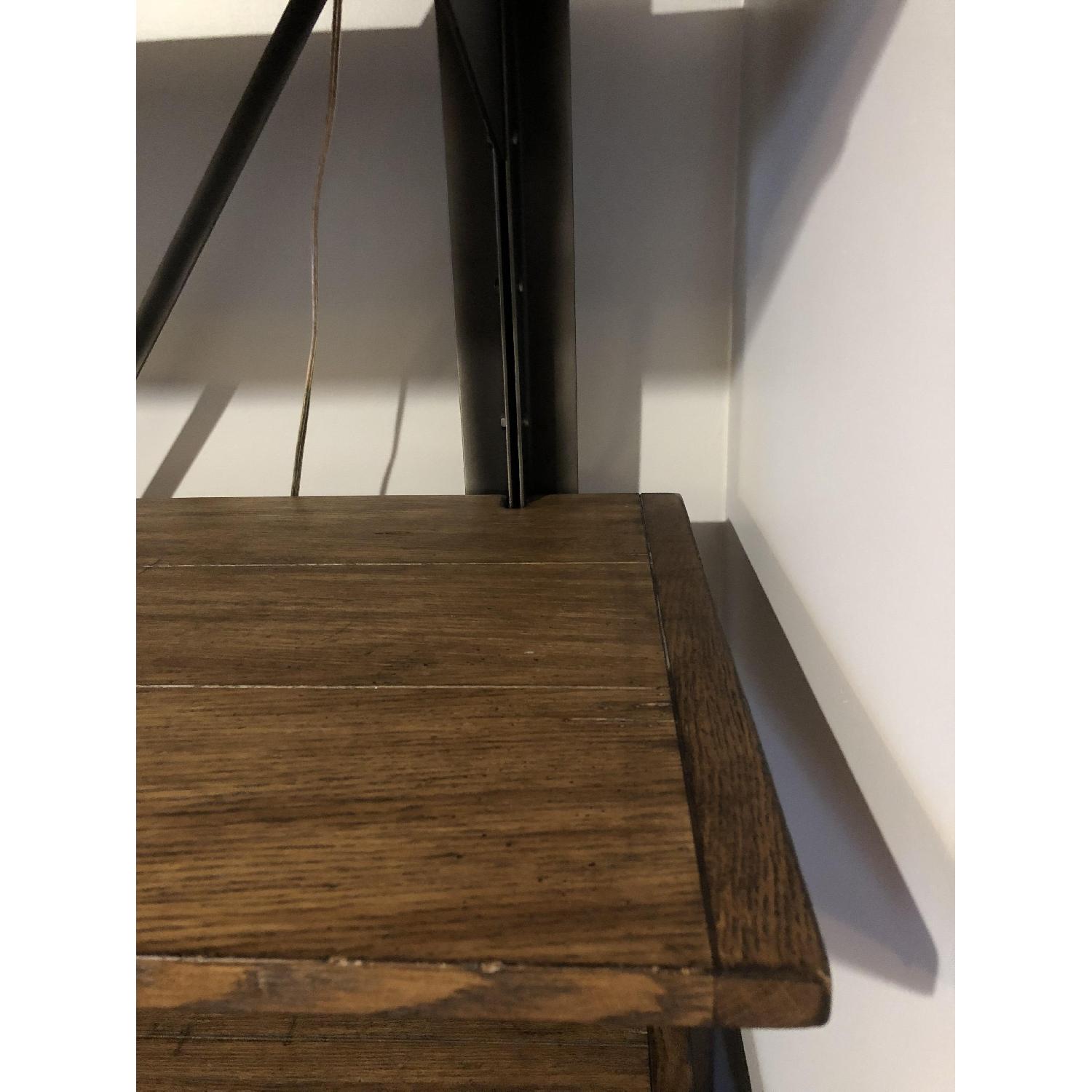 Restoration Hardware Oak & Iron Shelving - image-7