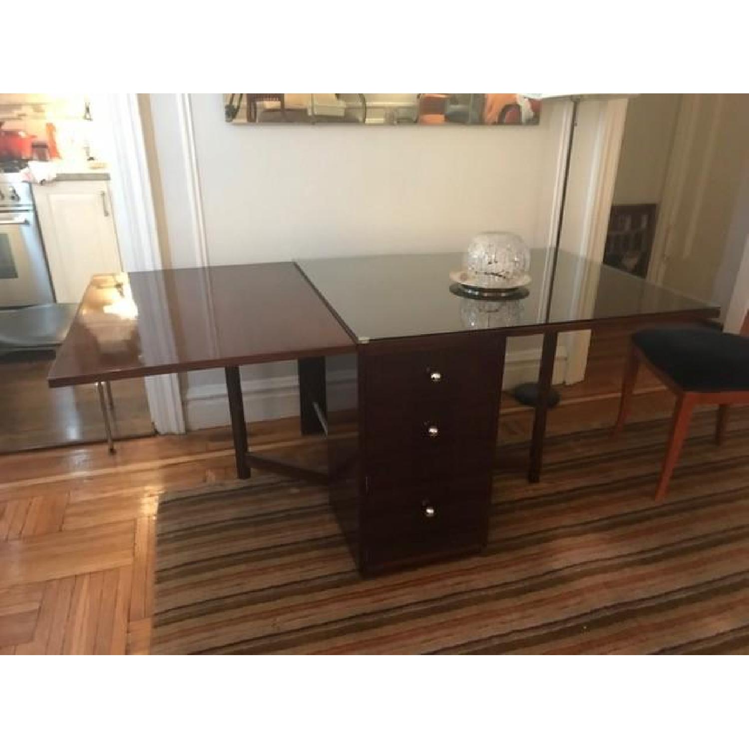 Art Deco Drop-Leaf Desk/Table - image-2