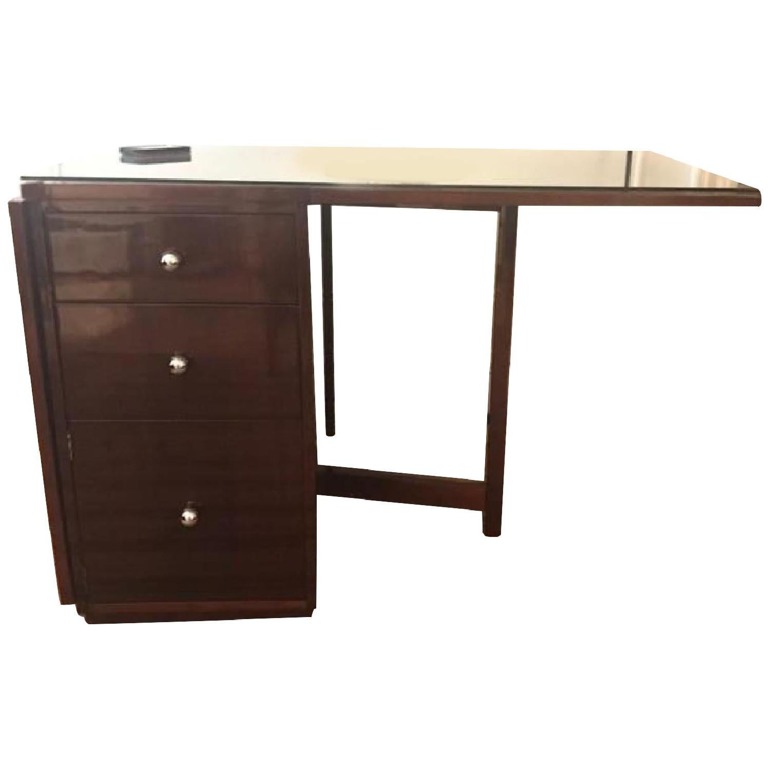 Art Deco Drop-Leaf Desk/Table - image-0