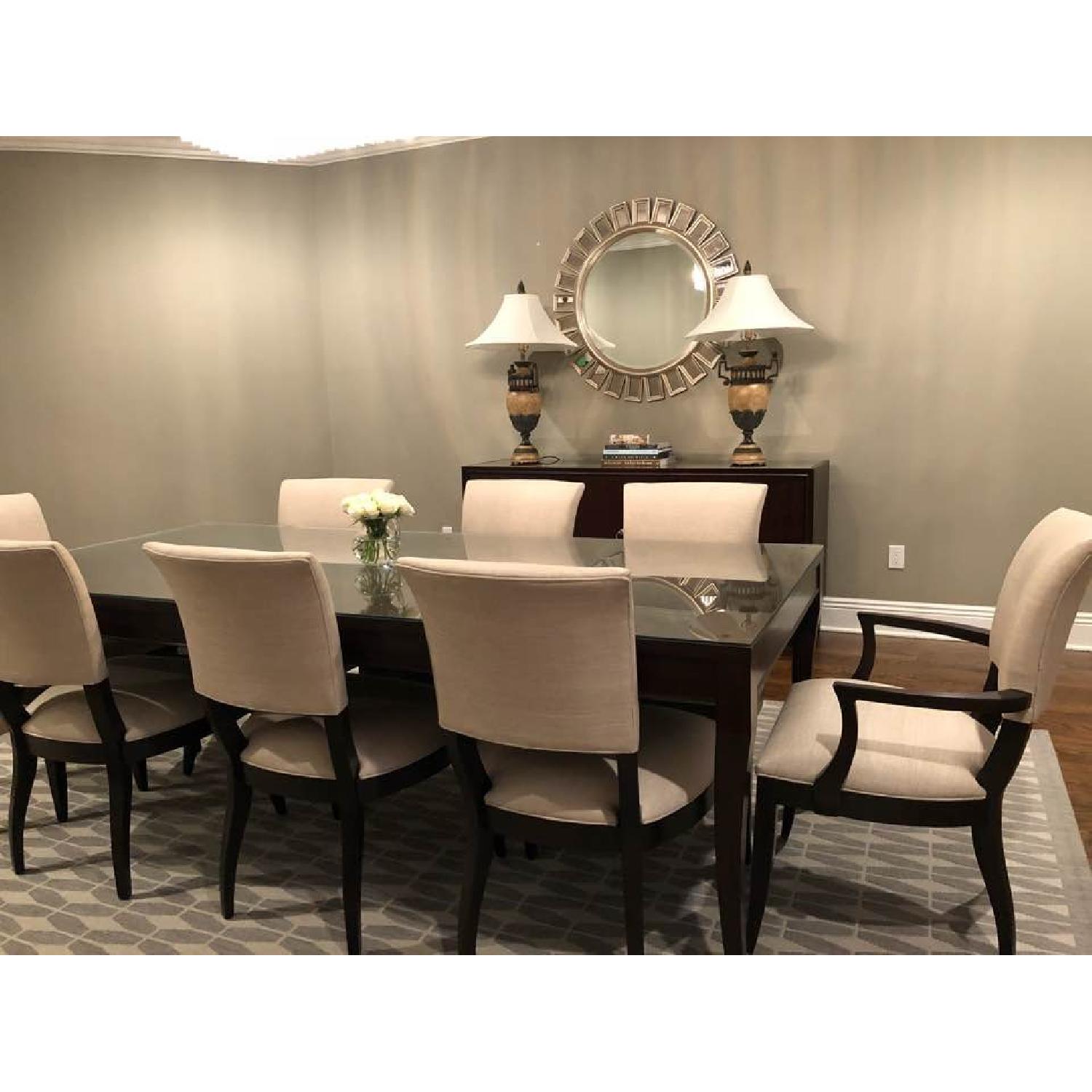 Ethan Allen Heston Buffet Table w / Multi Paned Mirror - image-2