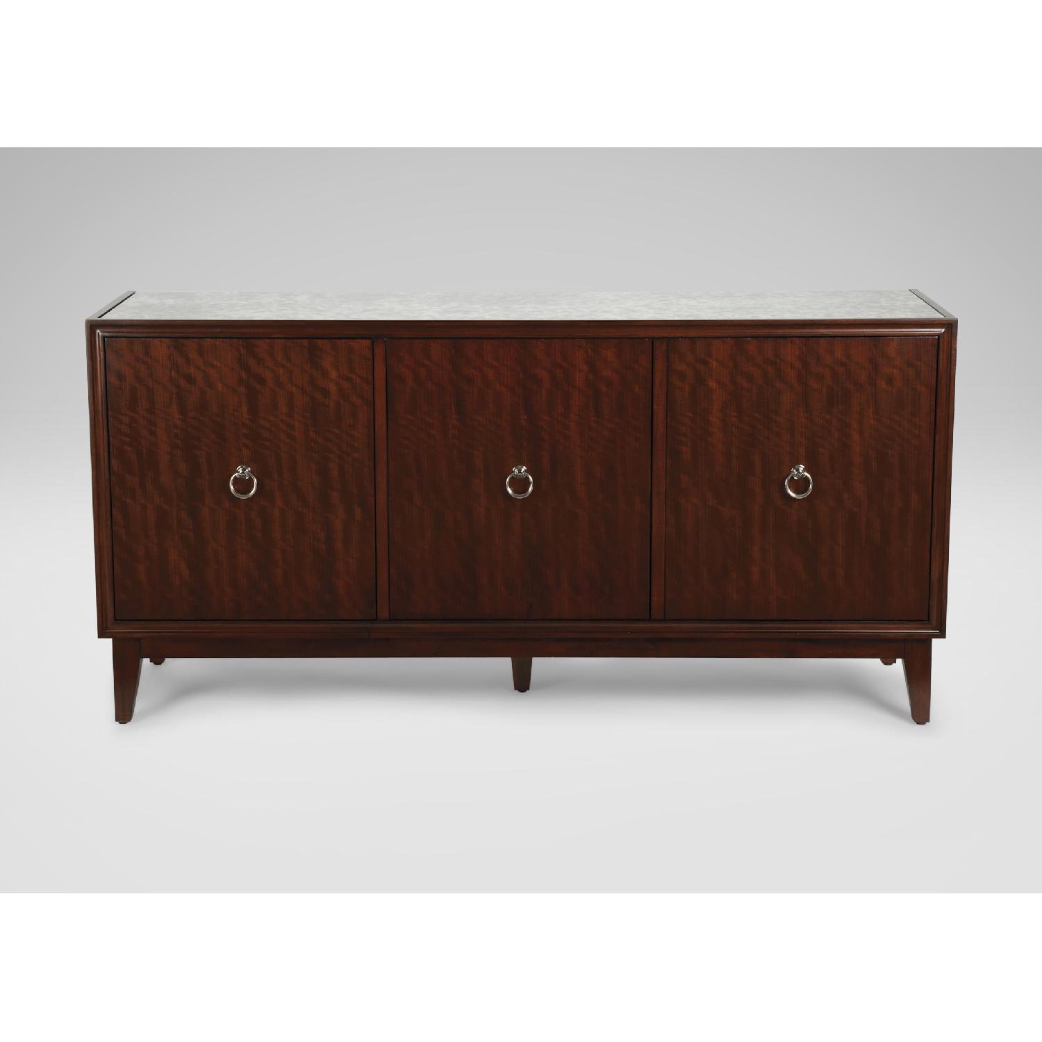 Ethan Allen Heston Buffet Table w / Multi Paned Mirror - image-4