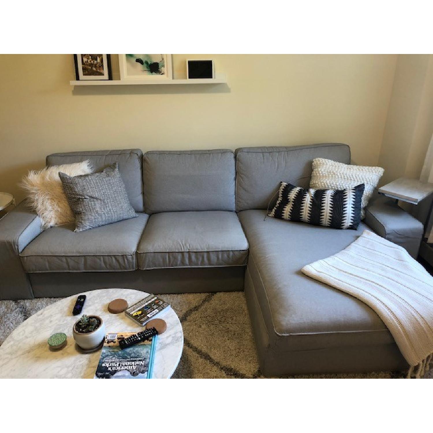 【土日限定SALE】IKEA/ KIVIK 2Pソファ グレー KIVIK sofa with chaise, Gunnared medium gray - IKEA US