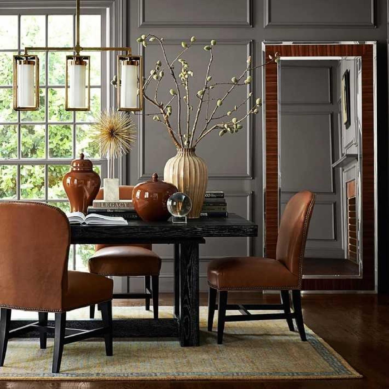 Williams Sonoma Chrome Burl Wood Mirror - image-1