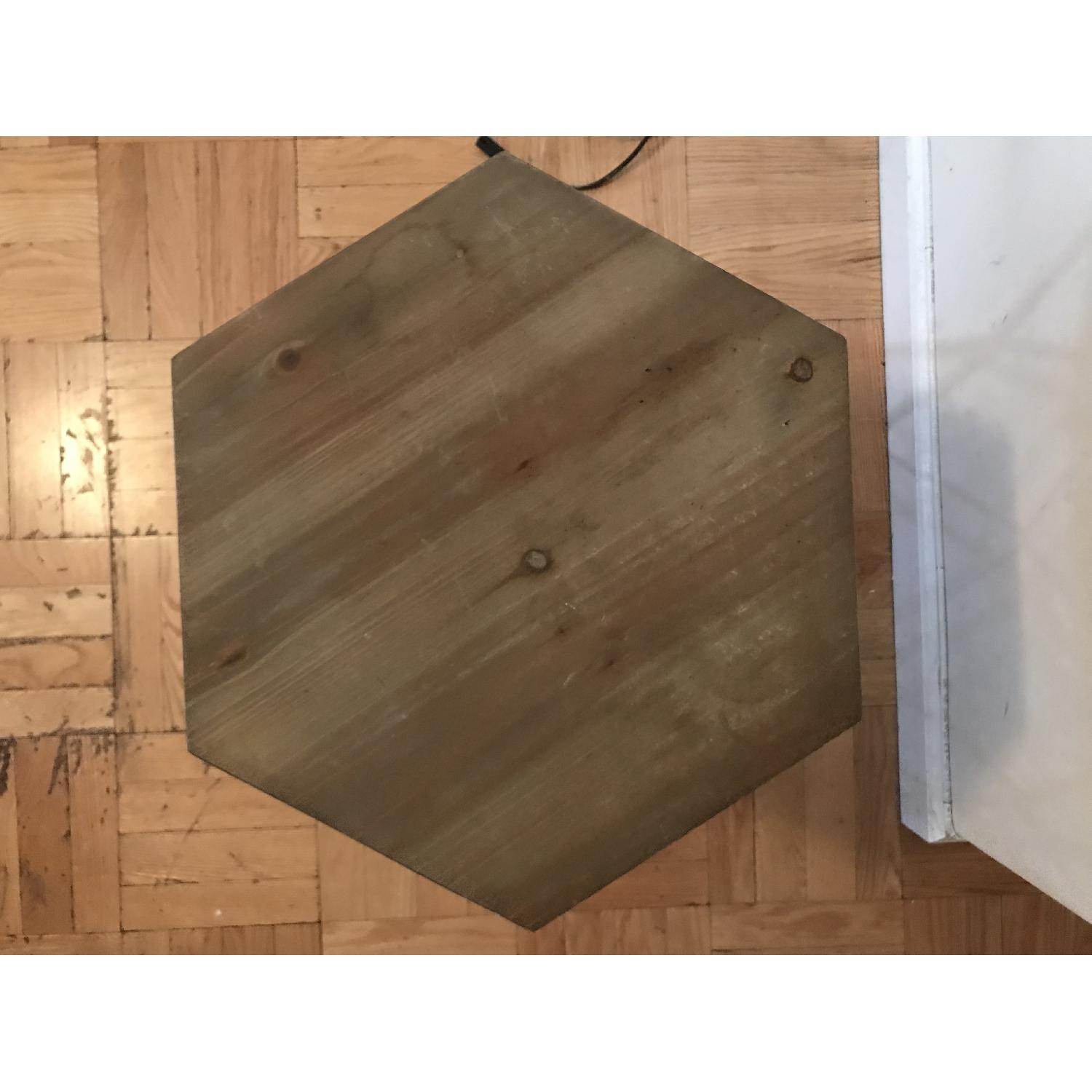 Target Nate Berkus Brass & Wood Hexagon Side Table - image-1