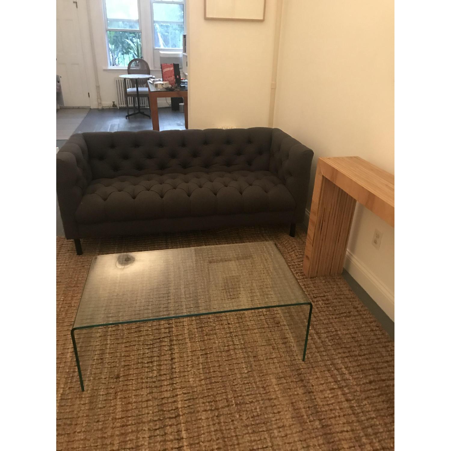 Christopher Knight Ramona Glass Coffee Table w/ Shelf AptDeco