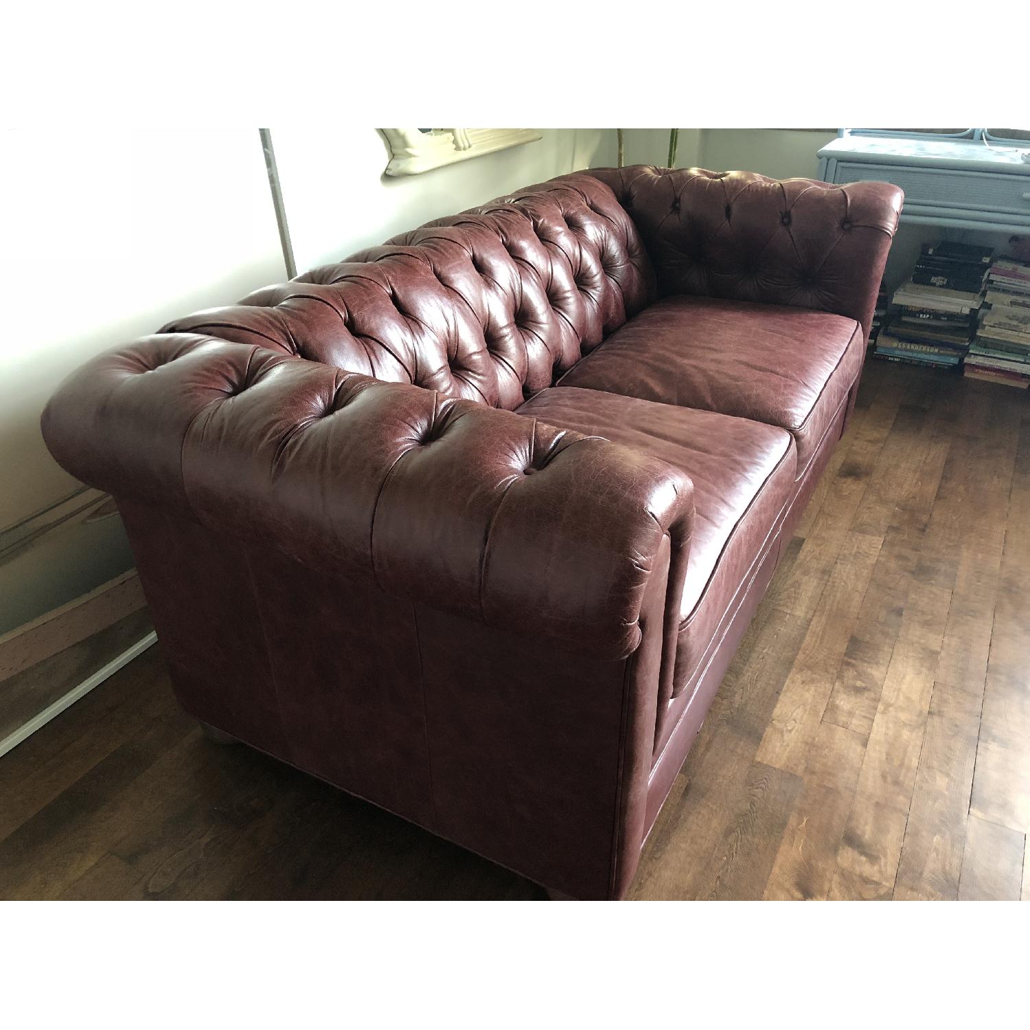 Club Furniture Leather Chesterfield Sleeper Sofa - image-3