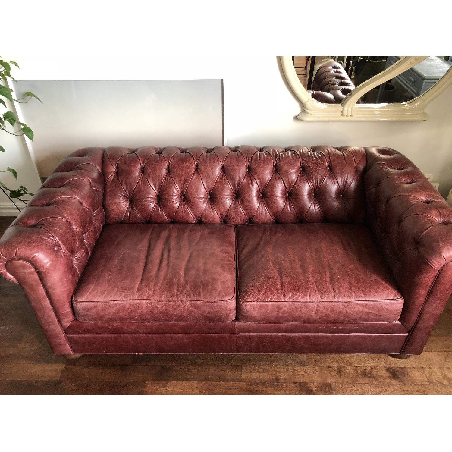 Club Furniture Leather Chesterfield Sleeper Sofa - image-4