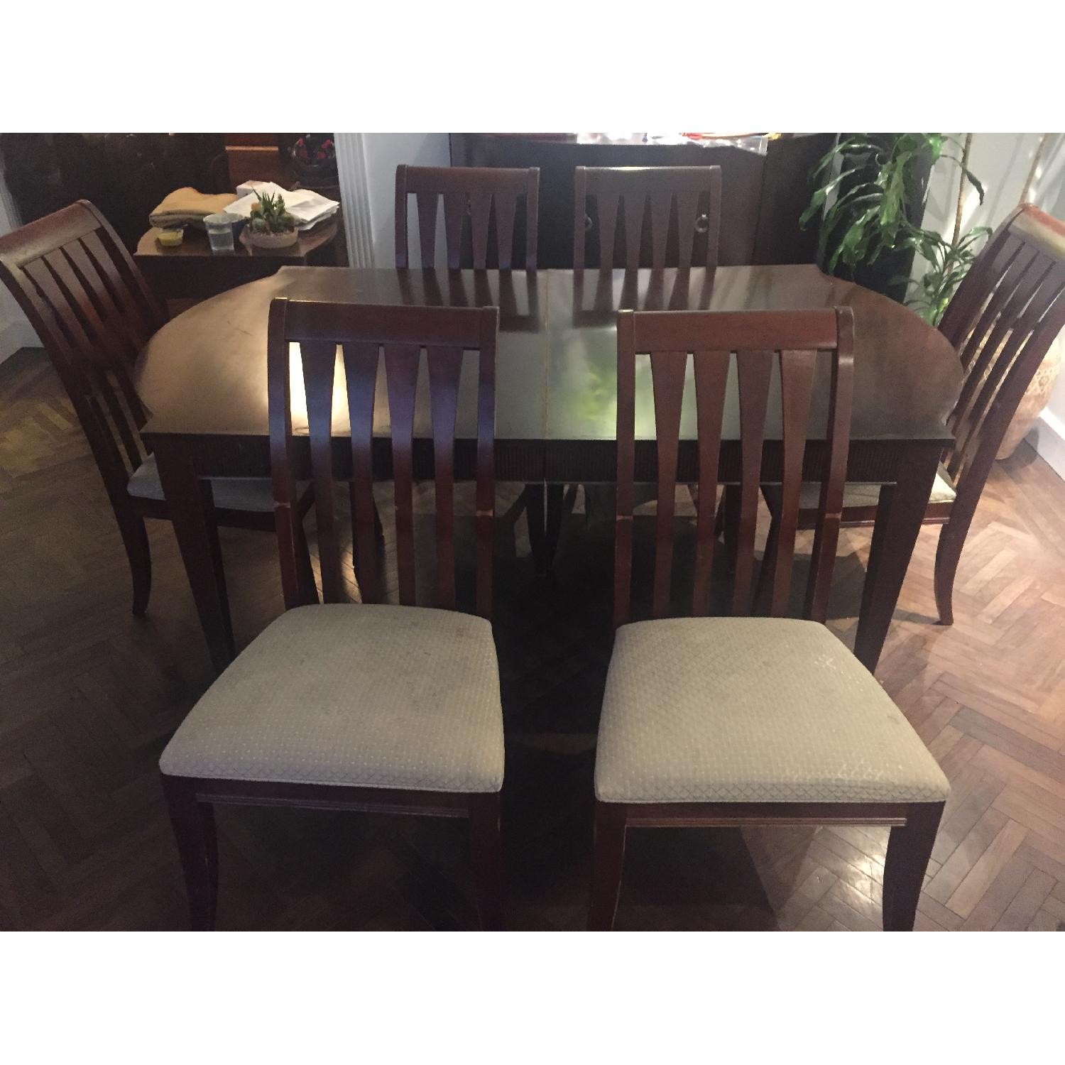 Ethan Allen Avenue Dining Table w/ 6 Chairs - image-1
