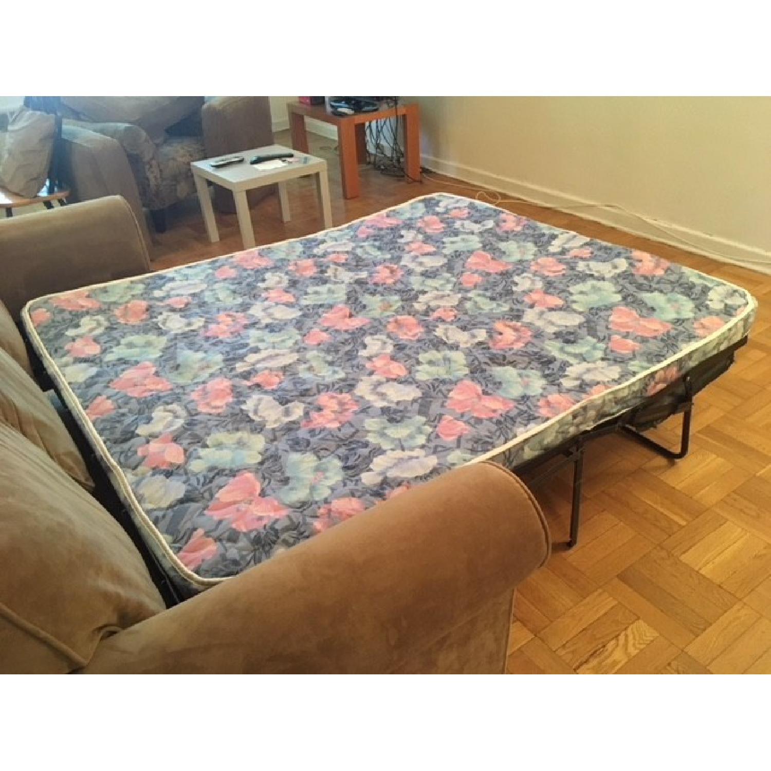 Macy's Microfiber Fold Out Sleeper Sofa - image-5