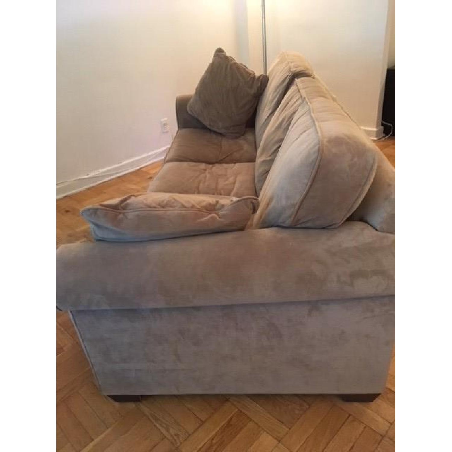 Macy's Microfiber Fold Out Sleeper Sofa - image-6