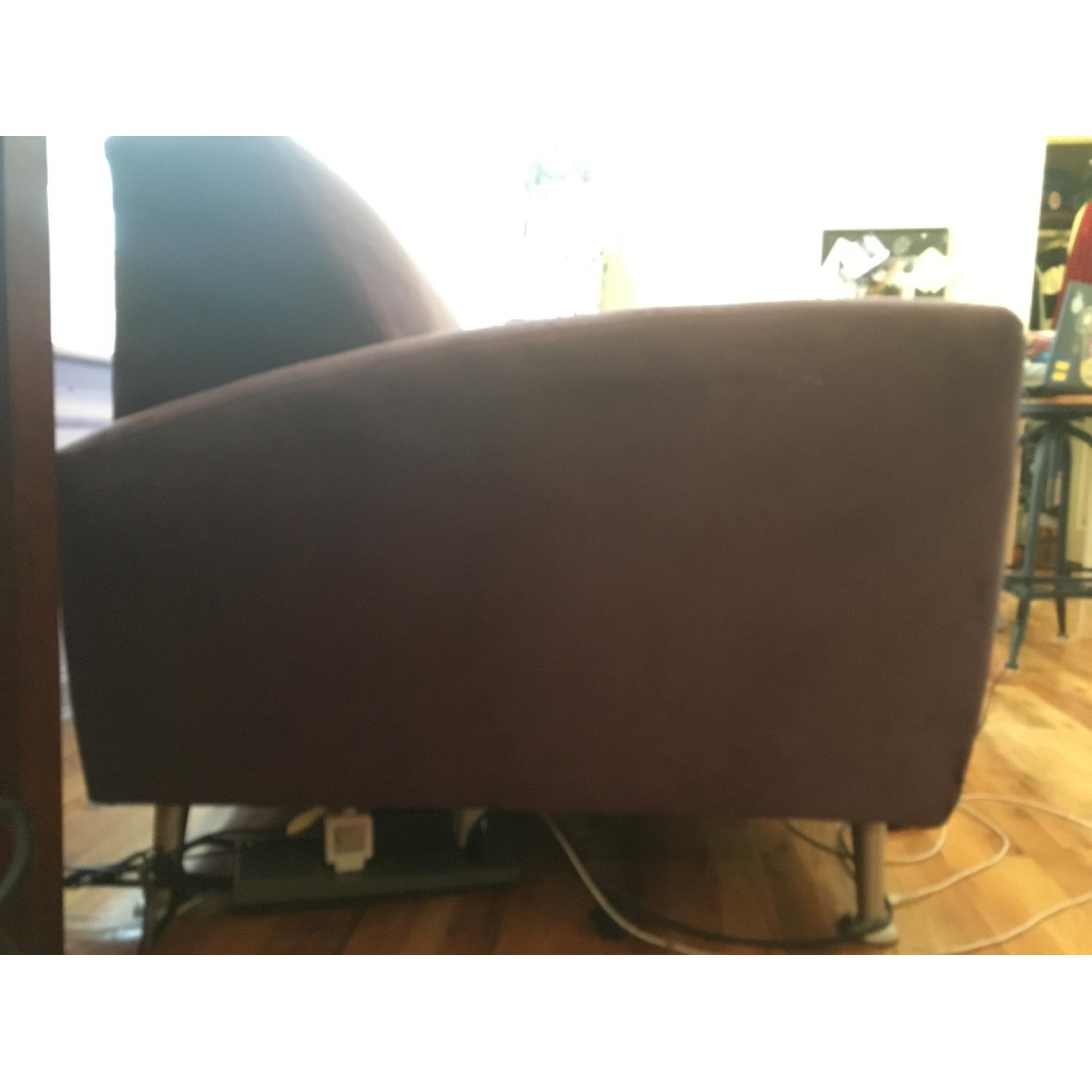 Modern Purple Microsuede Sleeper Sofa - image-3
