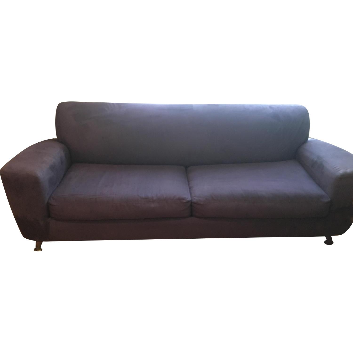 Modern Purple Microsuede Sleeper Sofa - image-0