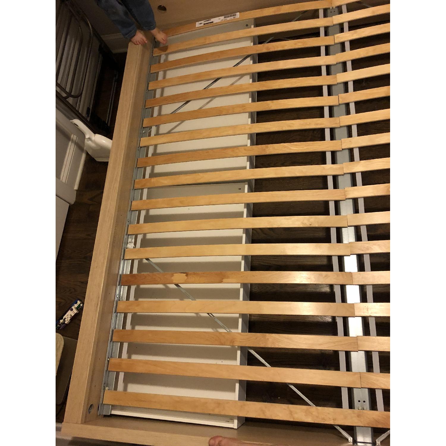 Ikea Malm King Size Bed Frame w/ 4 Drawers & Luroy - image-3