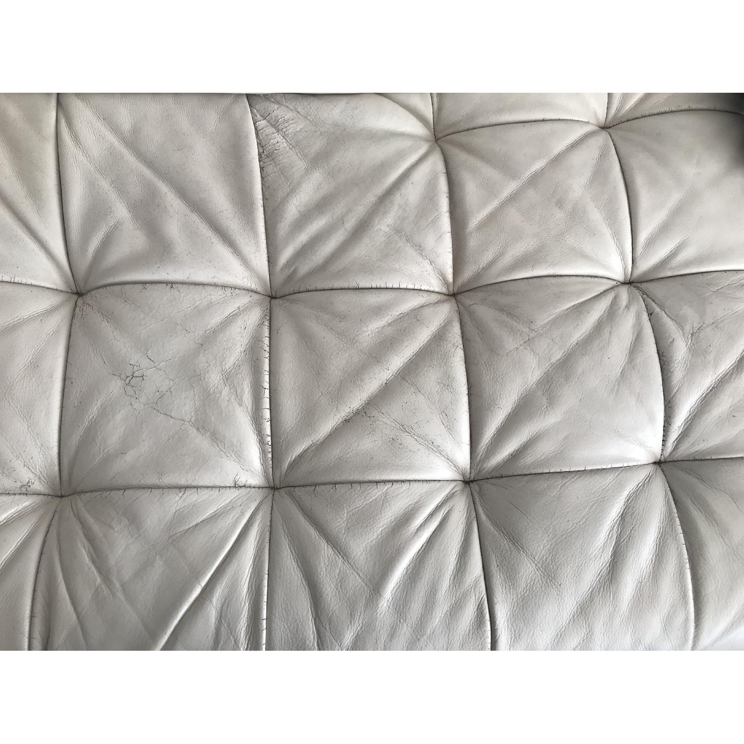 Simon Li Cream/White Leather Sectional Sofa - image-6